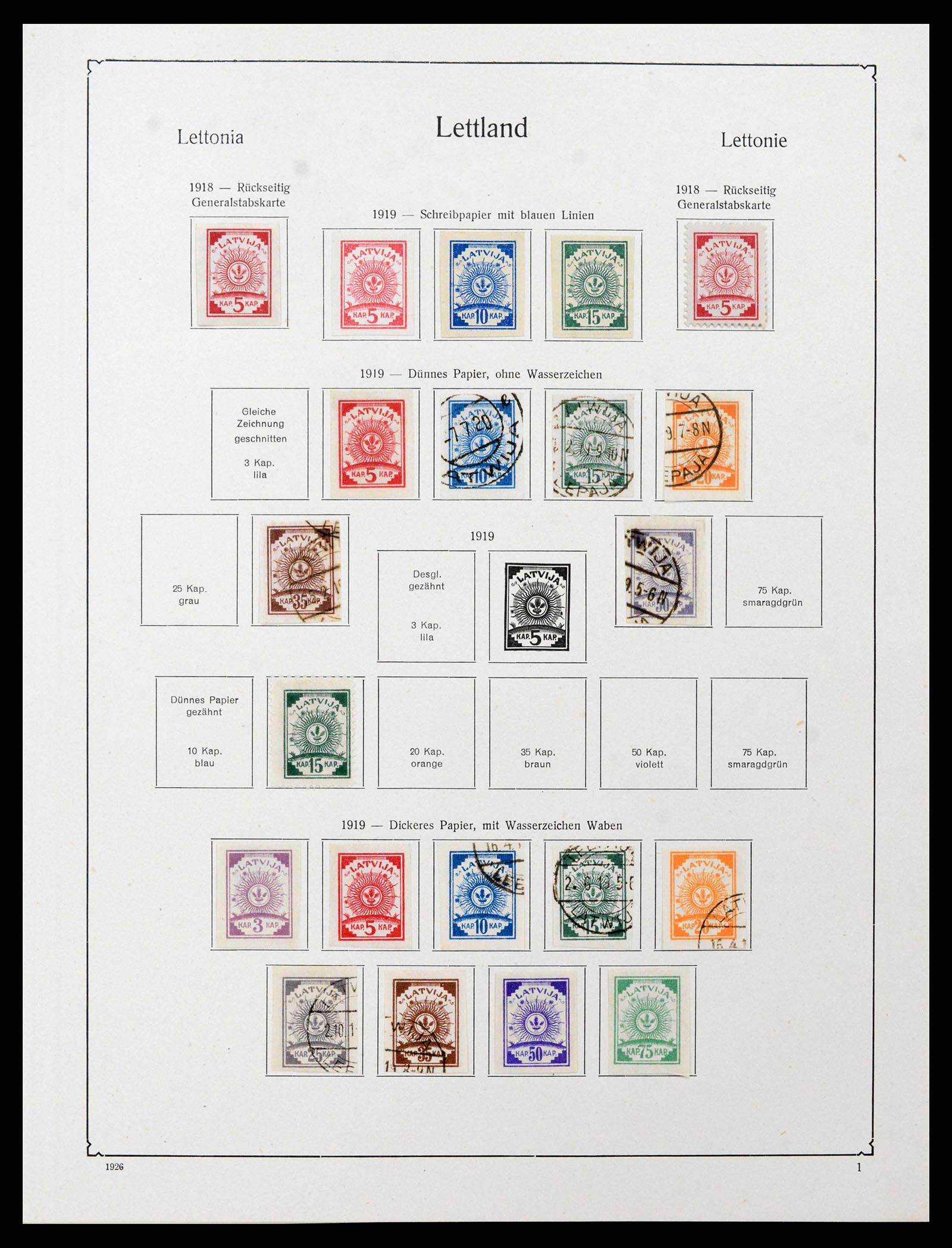 38586 0014 - Postzegelverzameling 38586 Baltische Staten 1918-1931.