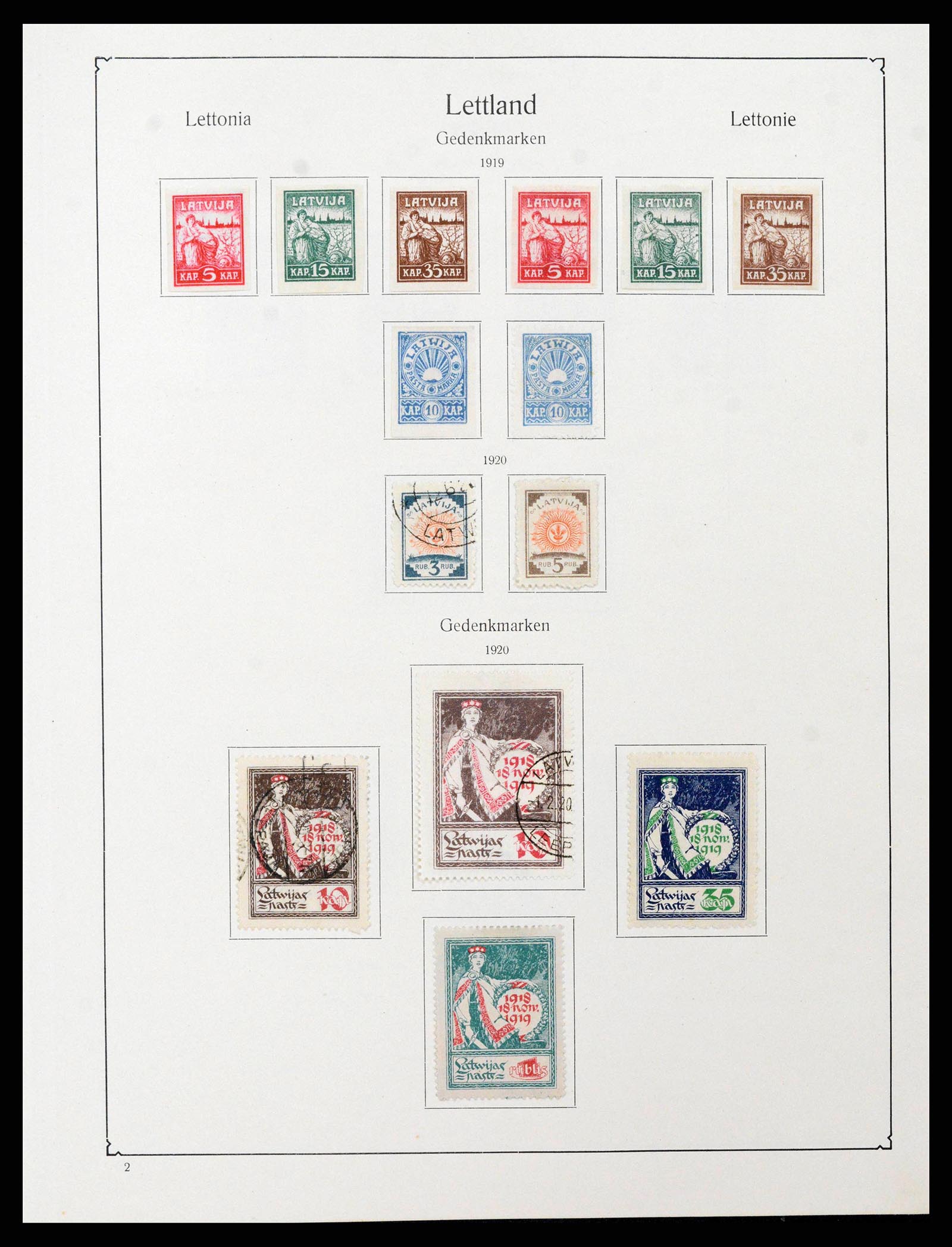 38586 0015 - Postzegelverzameling 38586 Baltische Staten 1918-1931.