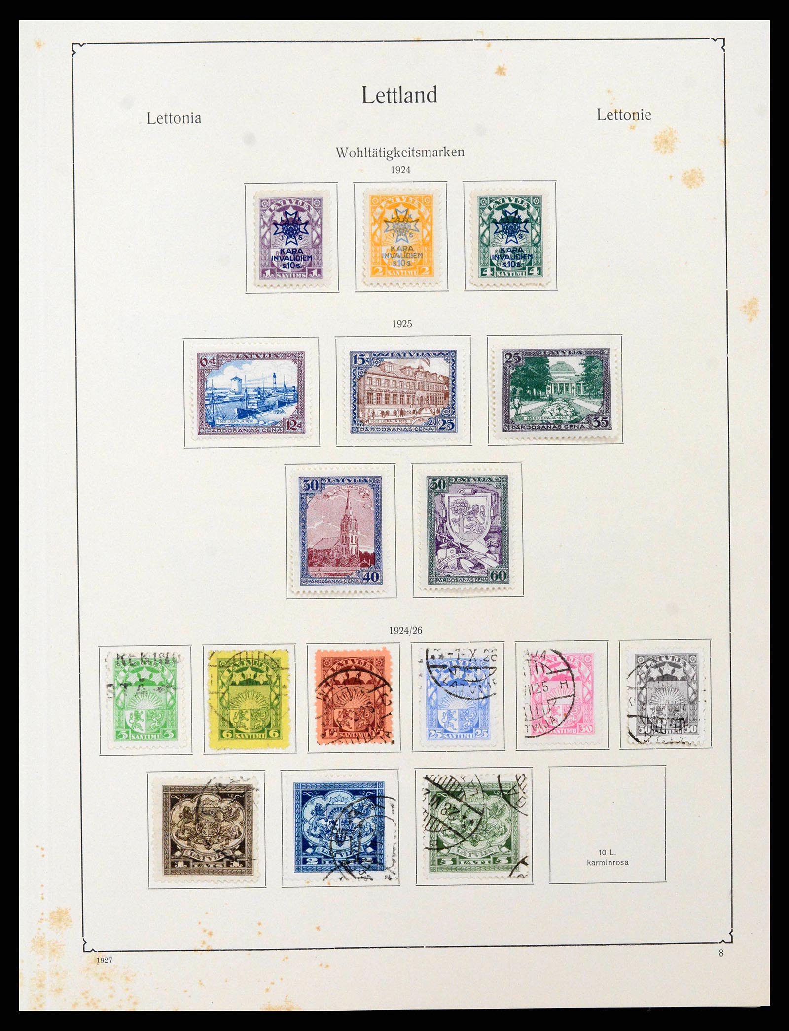 38586 0021 - Postzegelverzameling 38586 Baltische Staten 1918-1931.