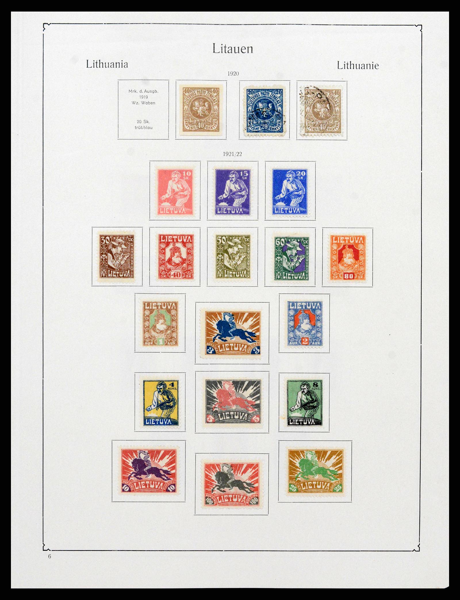 38586 0032 - Postzegelverzameling 38586 Baltische Staten 1918-1931.