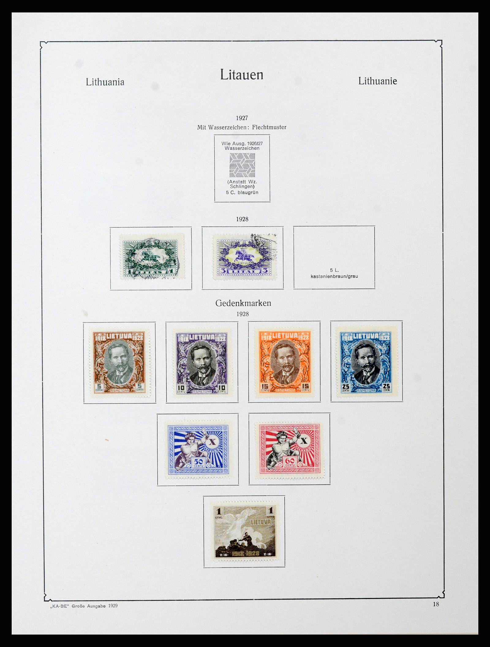38586 0043 - Postzegelverzameling 38586 Baltische Staten 1918-1931.