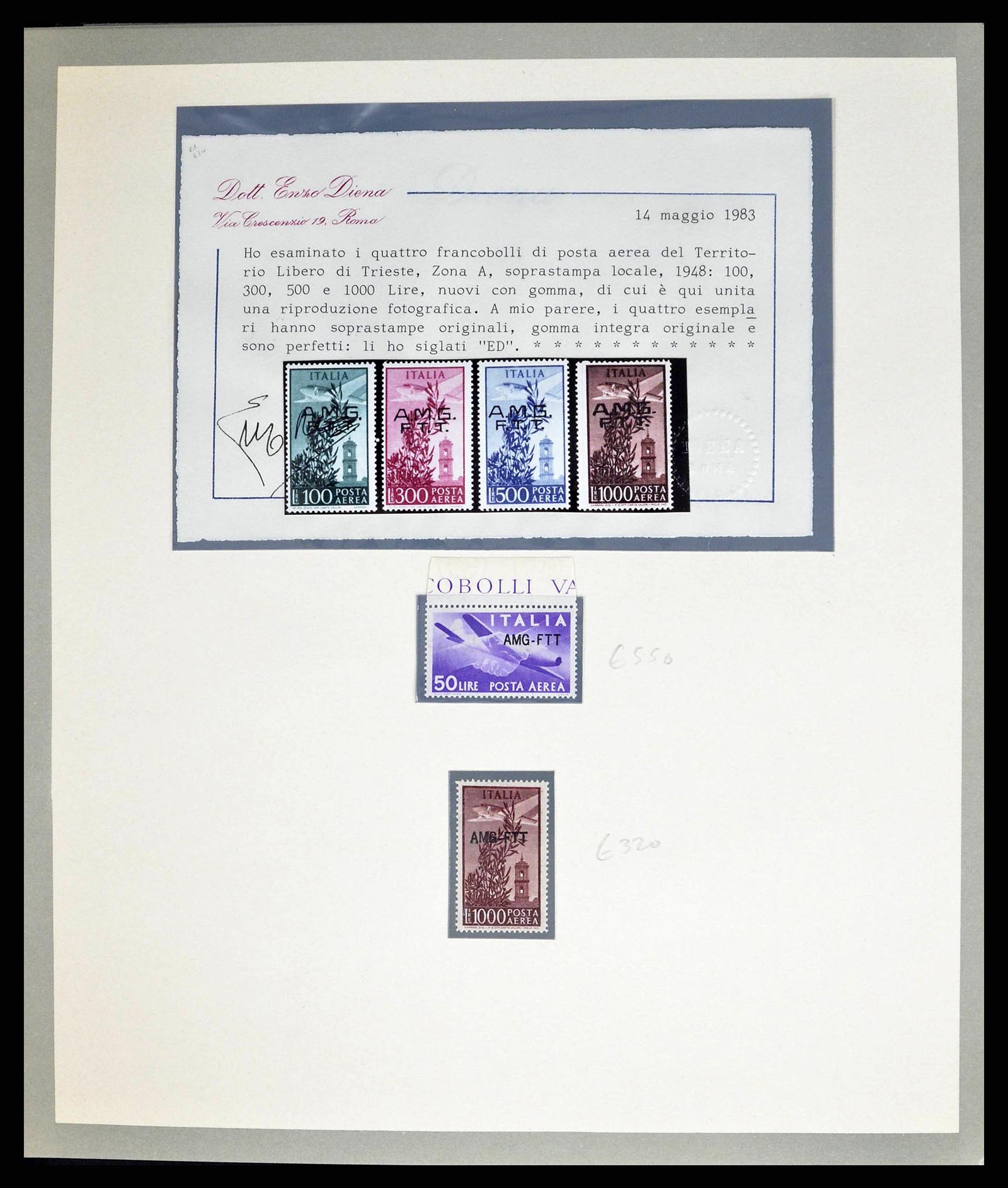 38590 0022 - Stamp collection 38590 Triest-A over-complete collection 1947-1954.