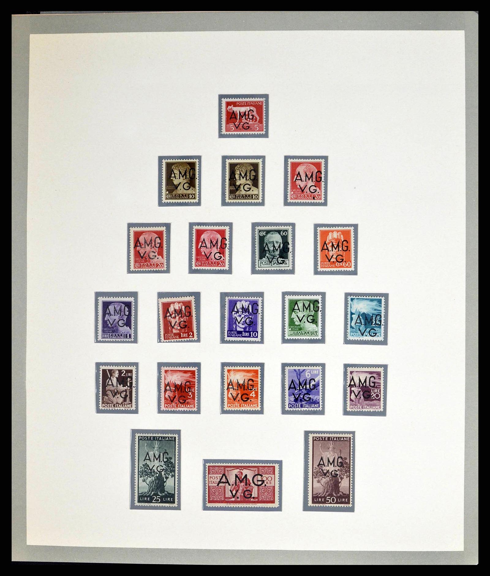 38590 0032 - Stamp collection 38590 Triest-A over-complete collection 1947-1954.