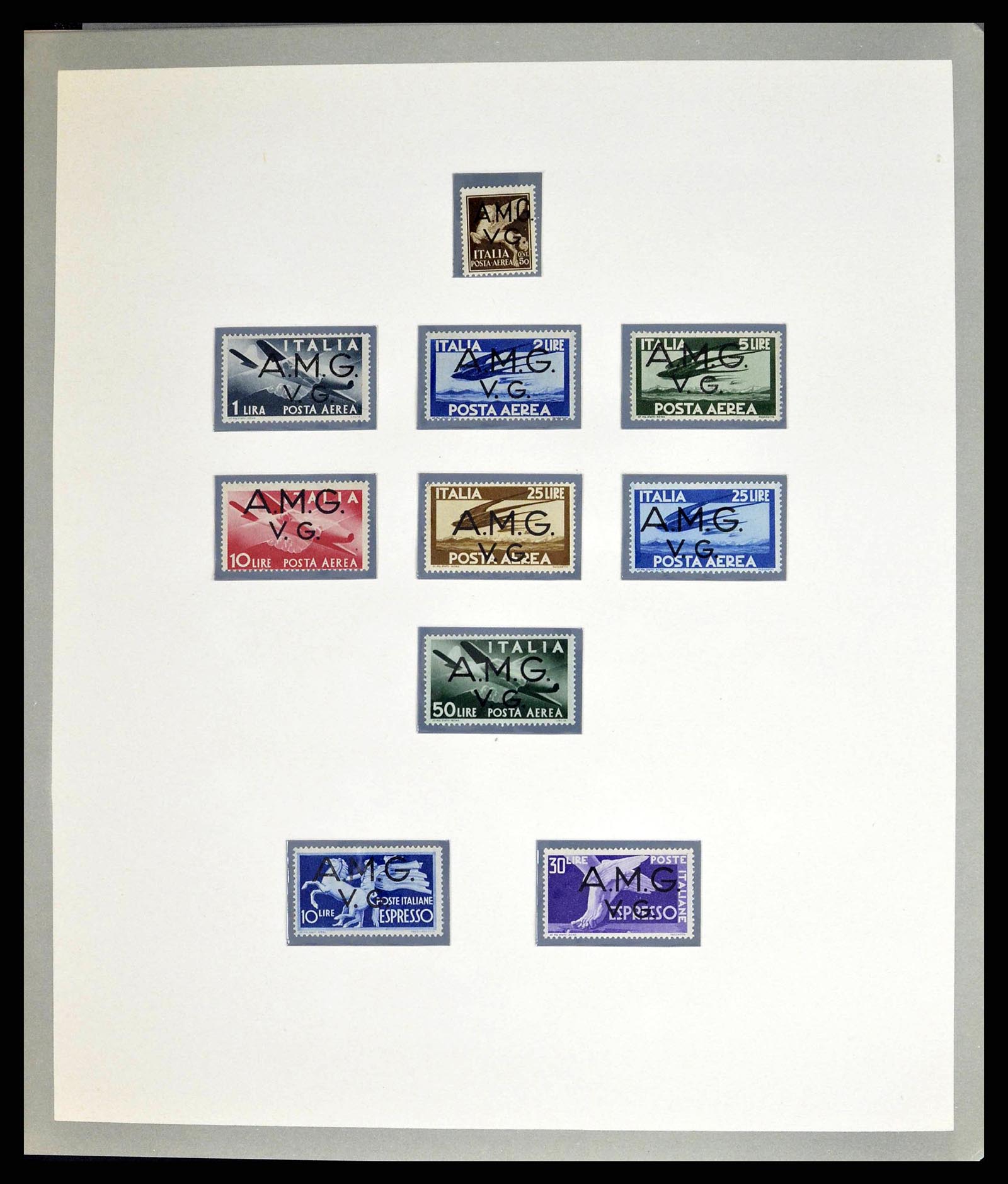 38590 0033 - Stamp collection 38590 Triest-A over-complete collection 1947-1954.