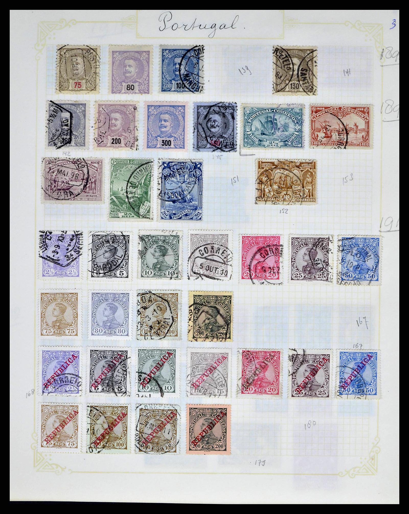 38591 0005 - Postzegelverzameling 38591 Portugal en koloniën 1862-1940.