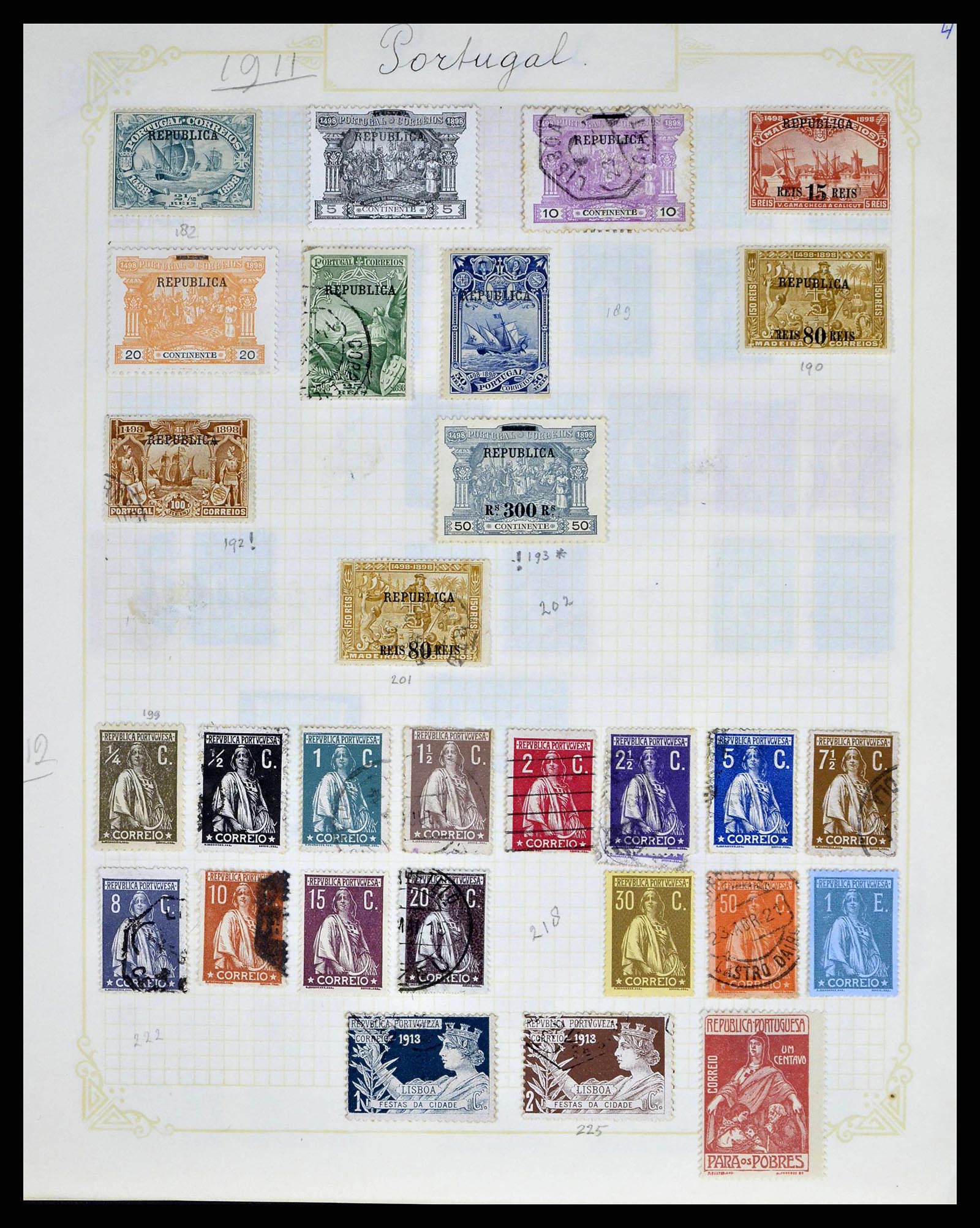 38591 0006 - Postzegelverzameling 38591 Portugal en koloniën 1862-1940.