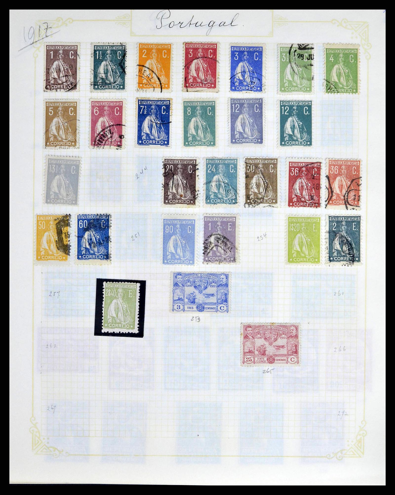 38591 0007 - Postzegelverzameling 38591 Portugal en koloniën 1862-1940.