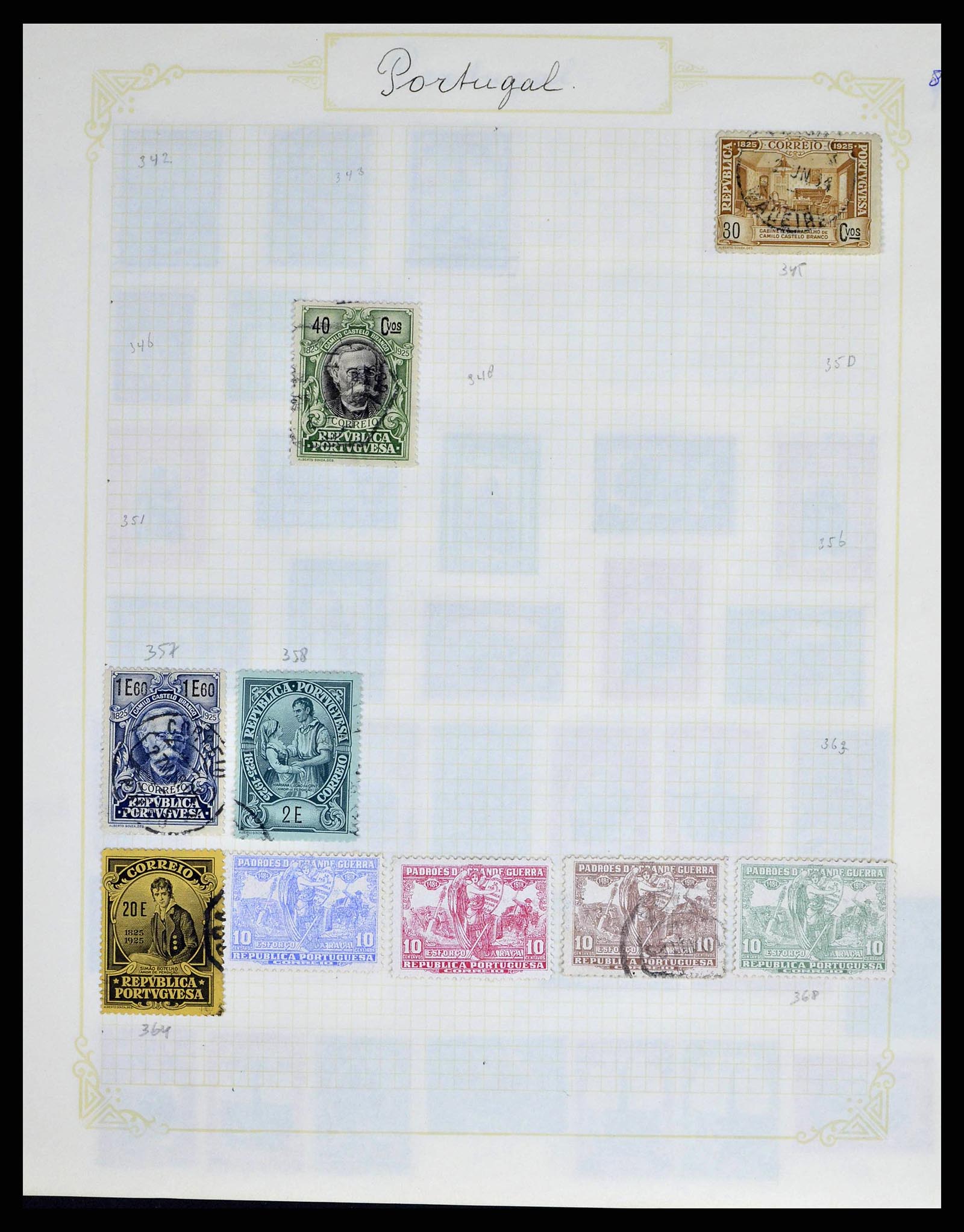 38591 0010 - Postzegelverzameling 38591 Portugal en koloniën 1862-1940.