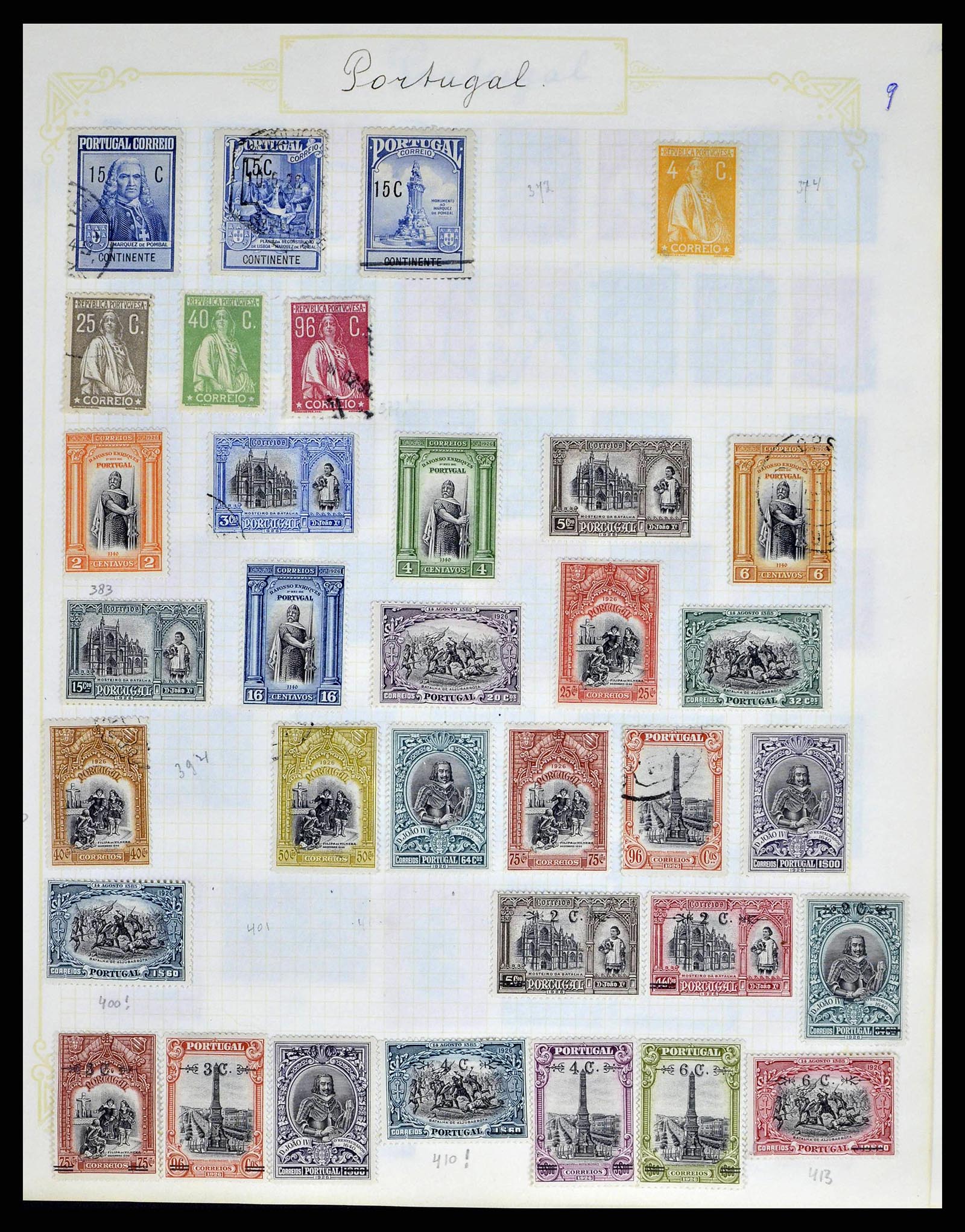 38591 0011 - Postzegelverzameling 38591 Portugal en koloniën 1862-1940.