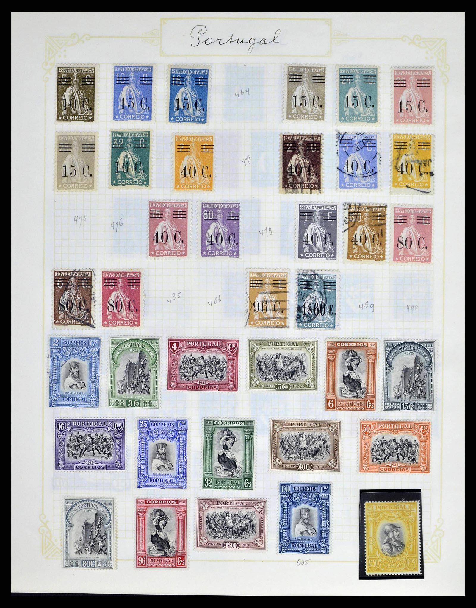 38591 0013 - Postzegelverzameling 38591 Portugal en koloniën 1862-1940.
