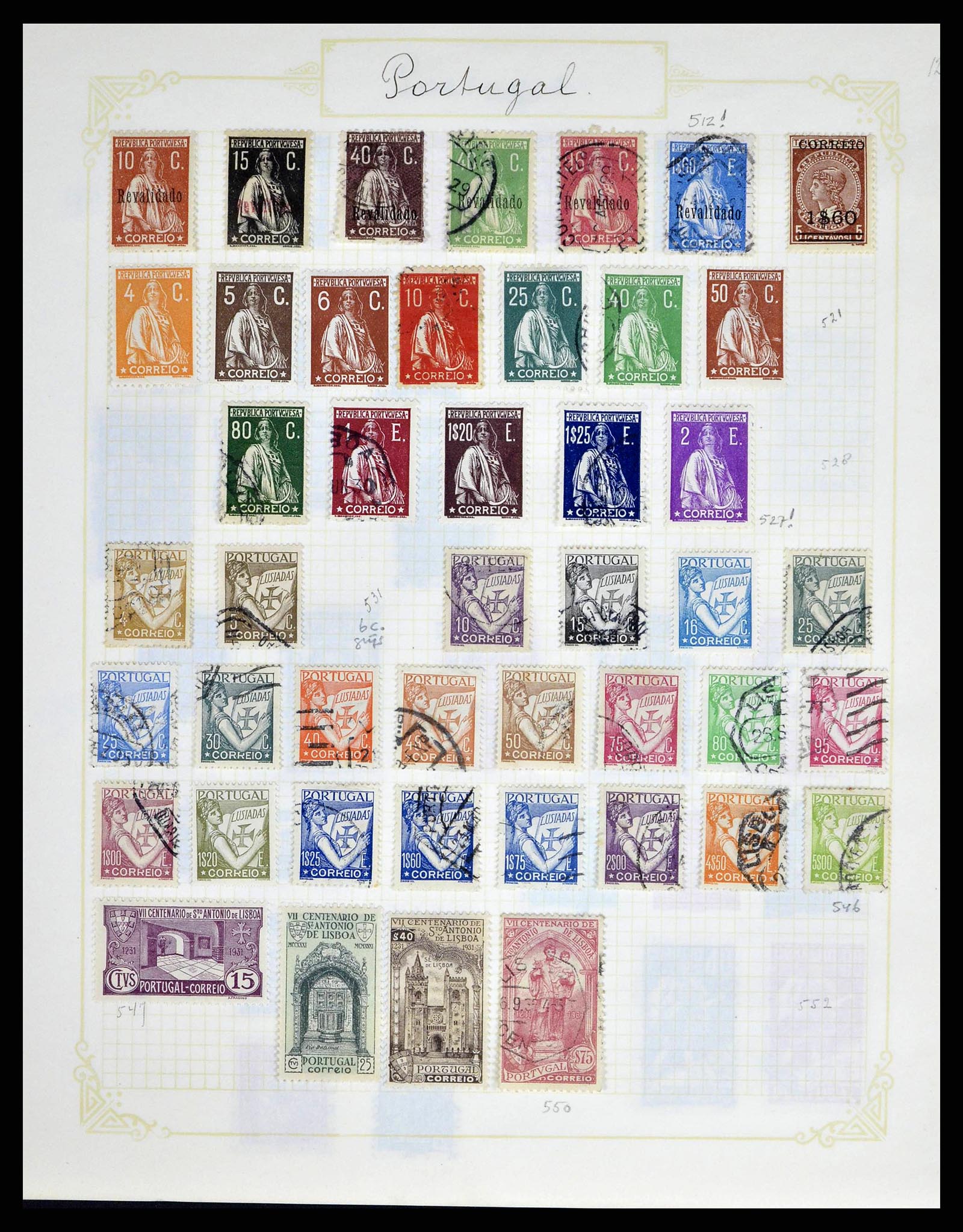 38591 0014 - Postzegelverzameling 38591 Portugal en koloniën 1862-1940.