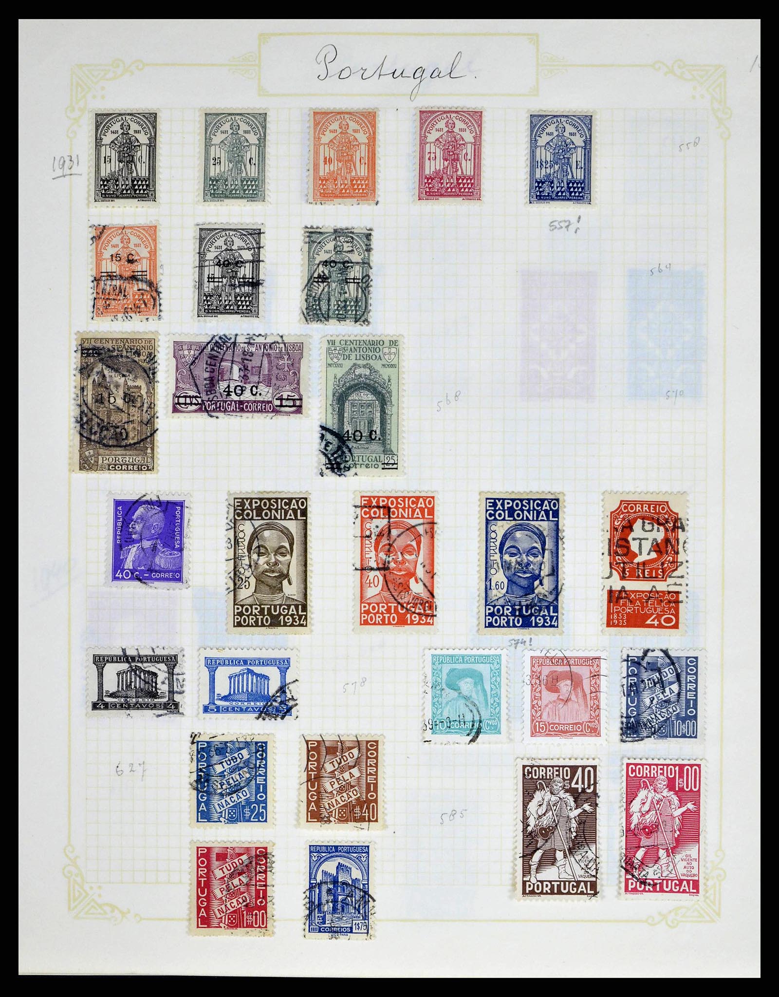 38591 0015 - Postzegelverzameling 38591 Portugal en koloniën 1862-1940.