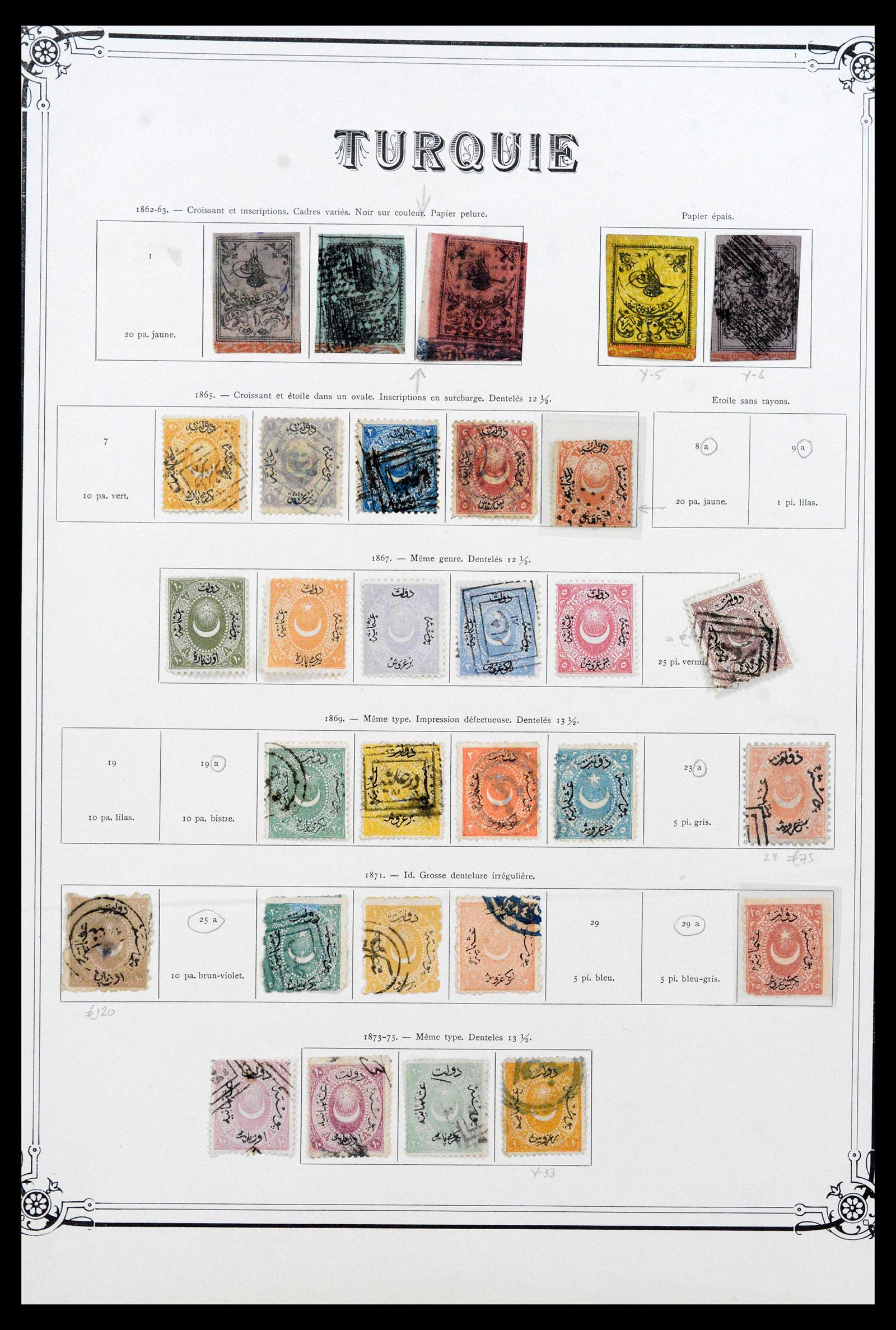 38592 0009 - Stamp collection 38592 Turkey 1863-1940.