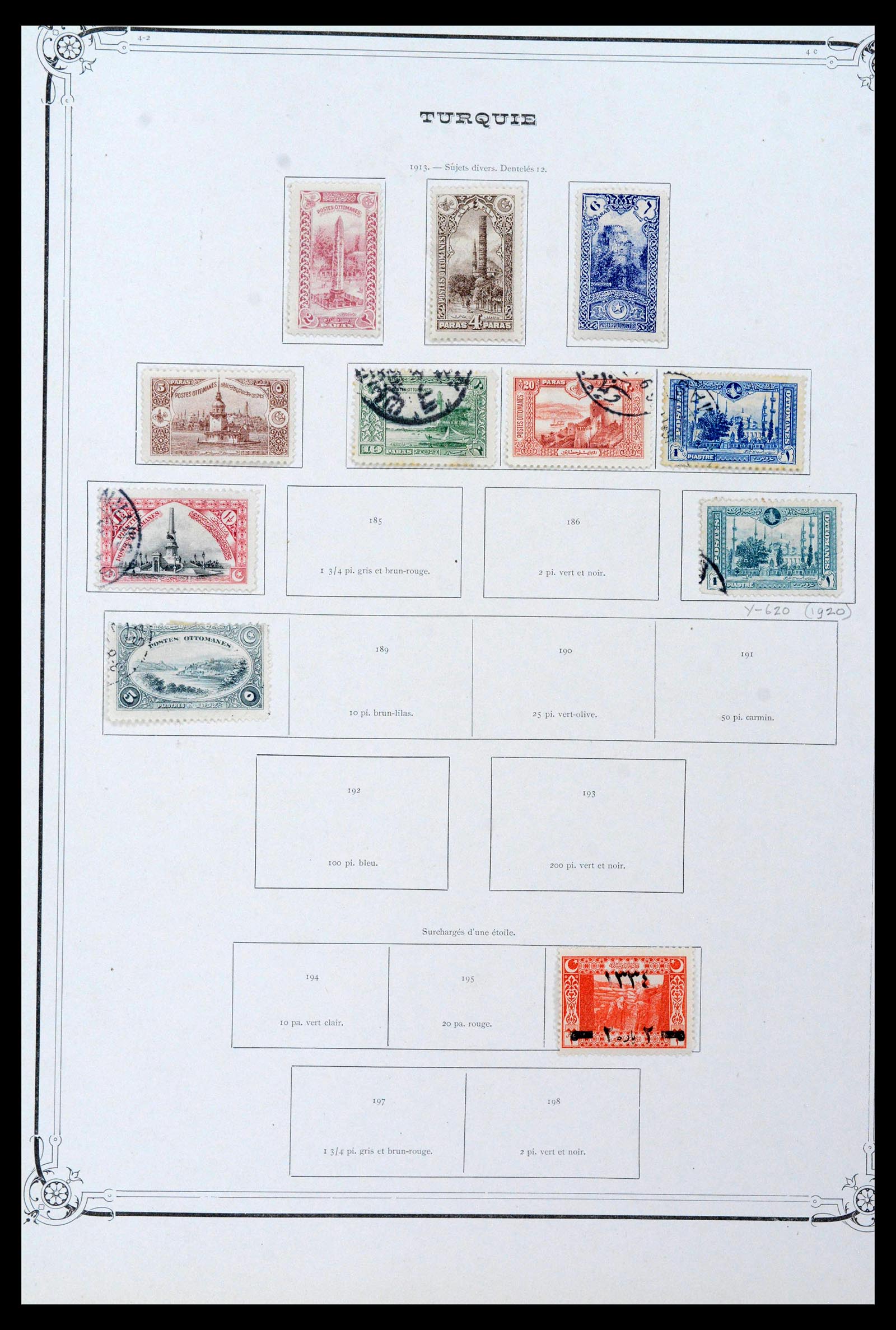 38592 0012 - Postzegelverzameling 38592 Turkije 1863-1940.