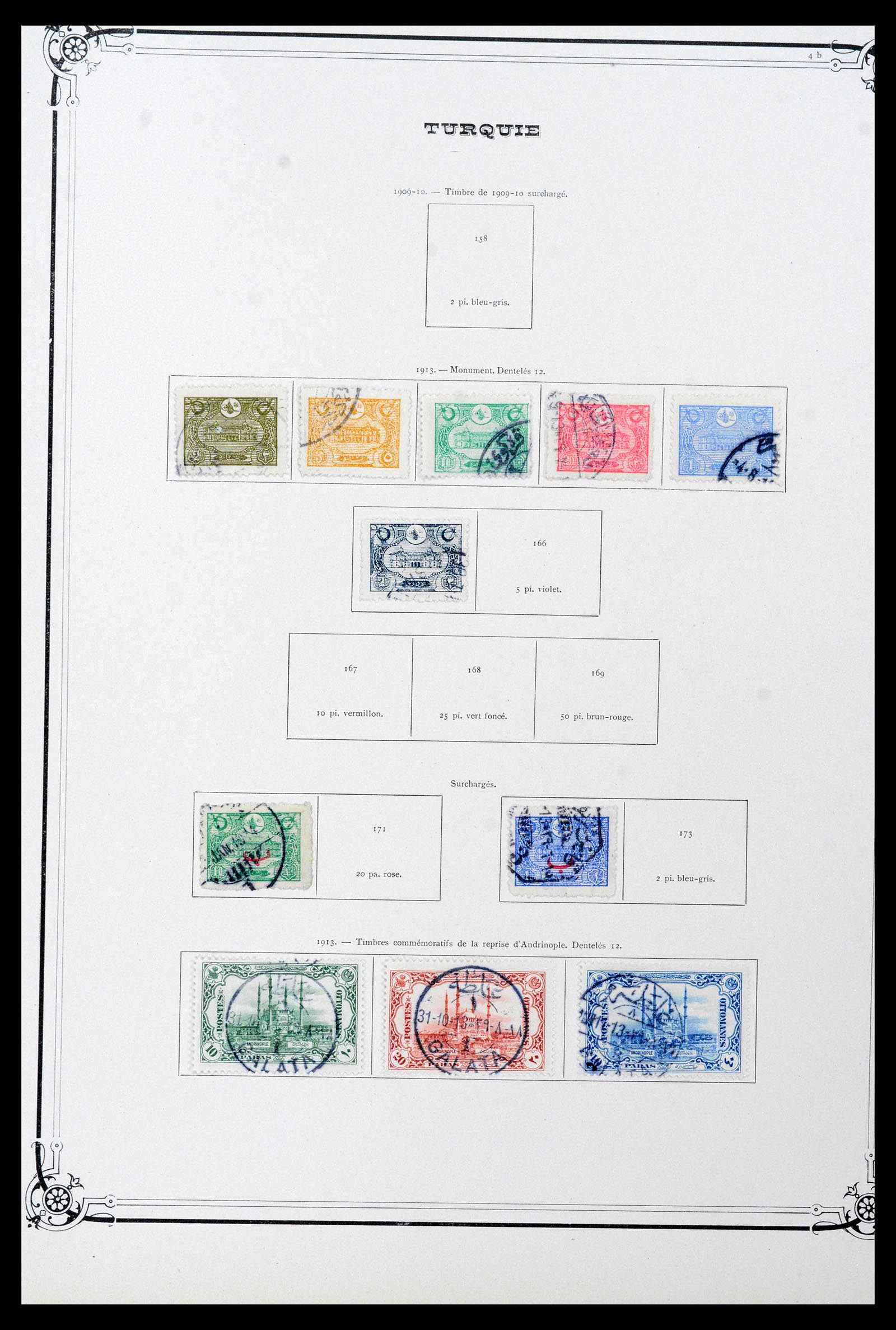 38592 0013 - Postzegelverzameling 38592 Turkije 1863-1940.