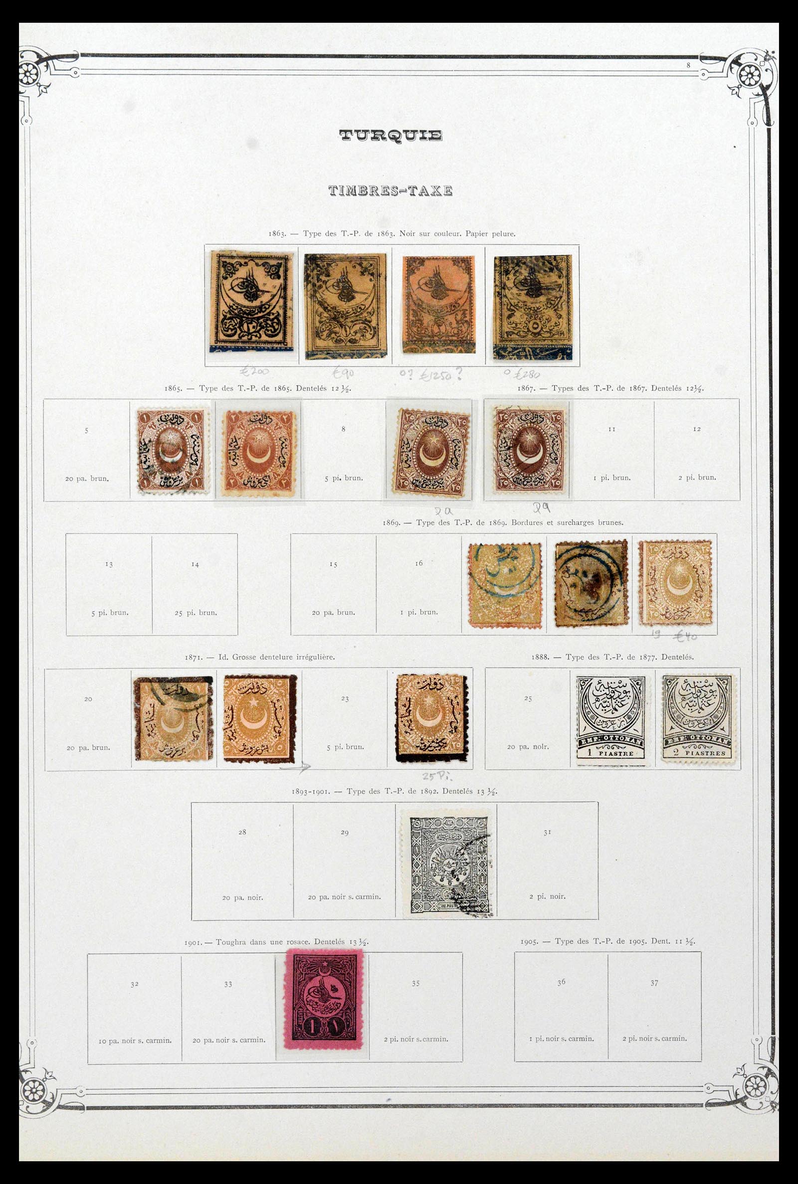 38592 0018 - Postzegelverzameling 38592 Turkije 1863-1940.