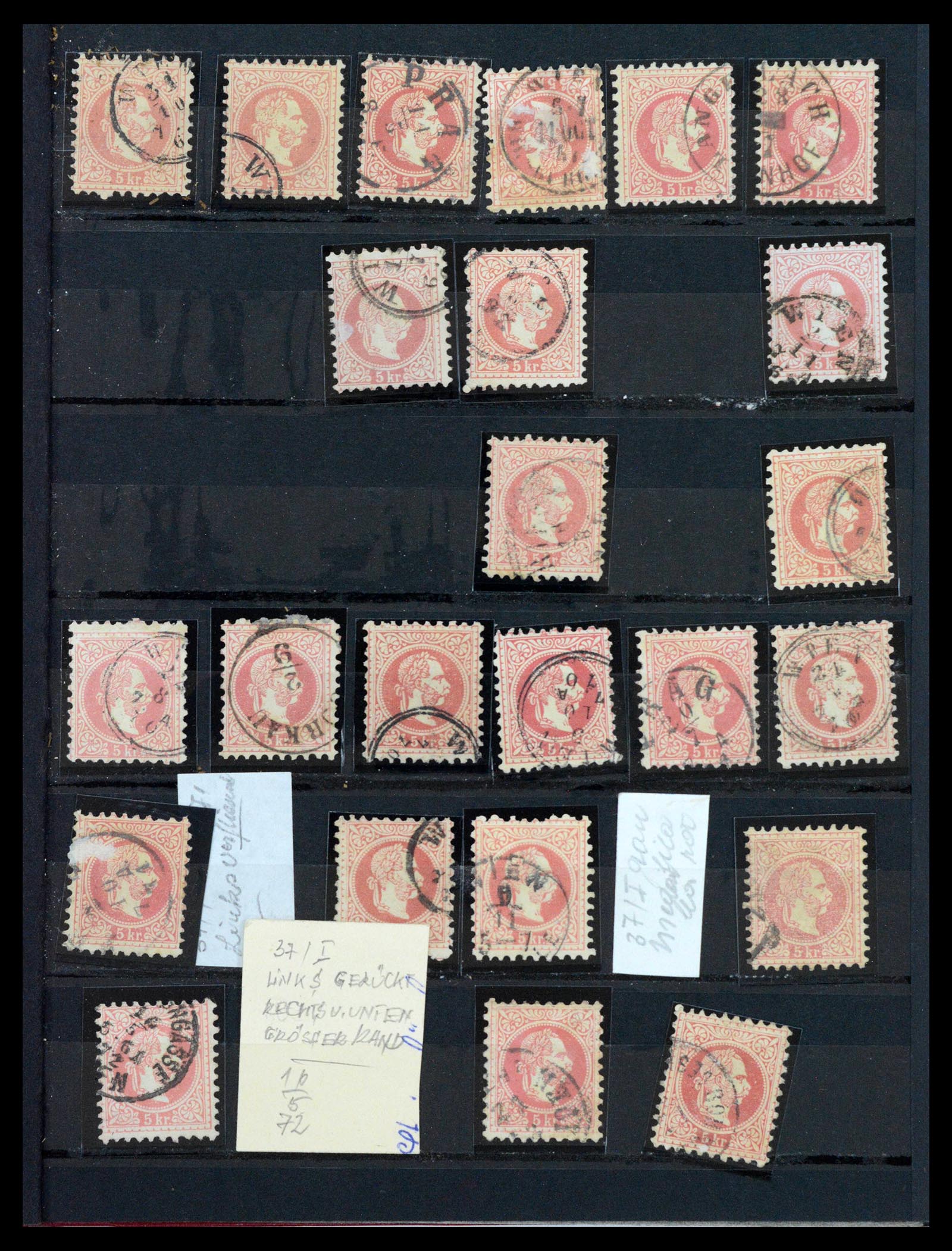 38593 0001 - Stamp collection 38593 Austria cancels 1852-1900.