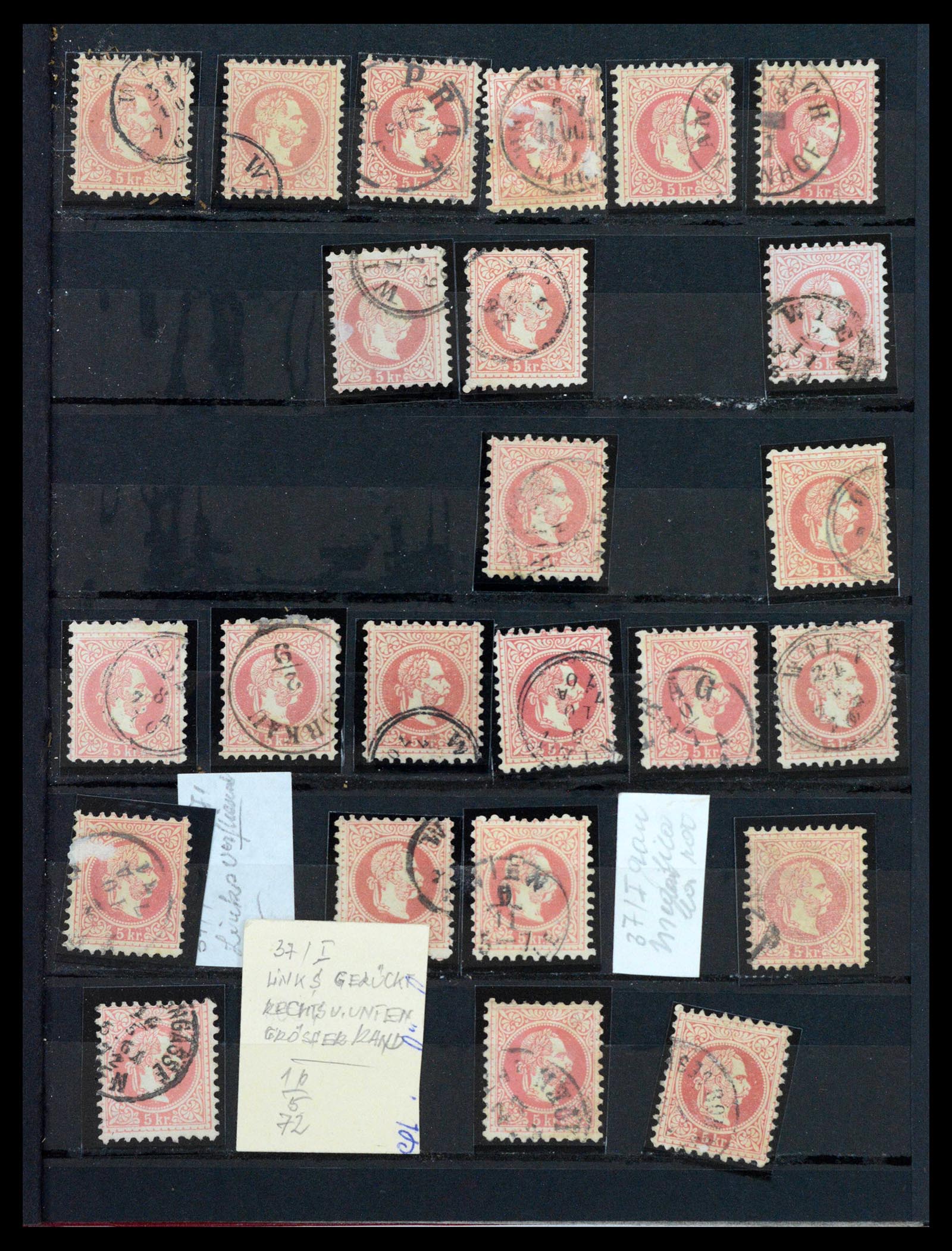 38593 0001 - Postzegelverzameling 38593 Oostenrijk stempels 1852-1900.