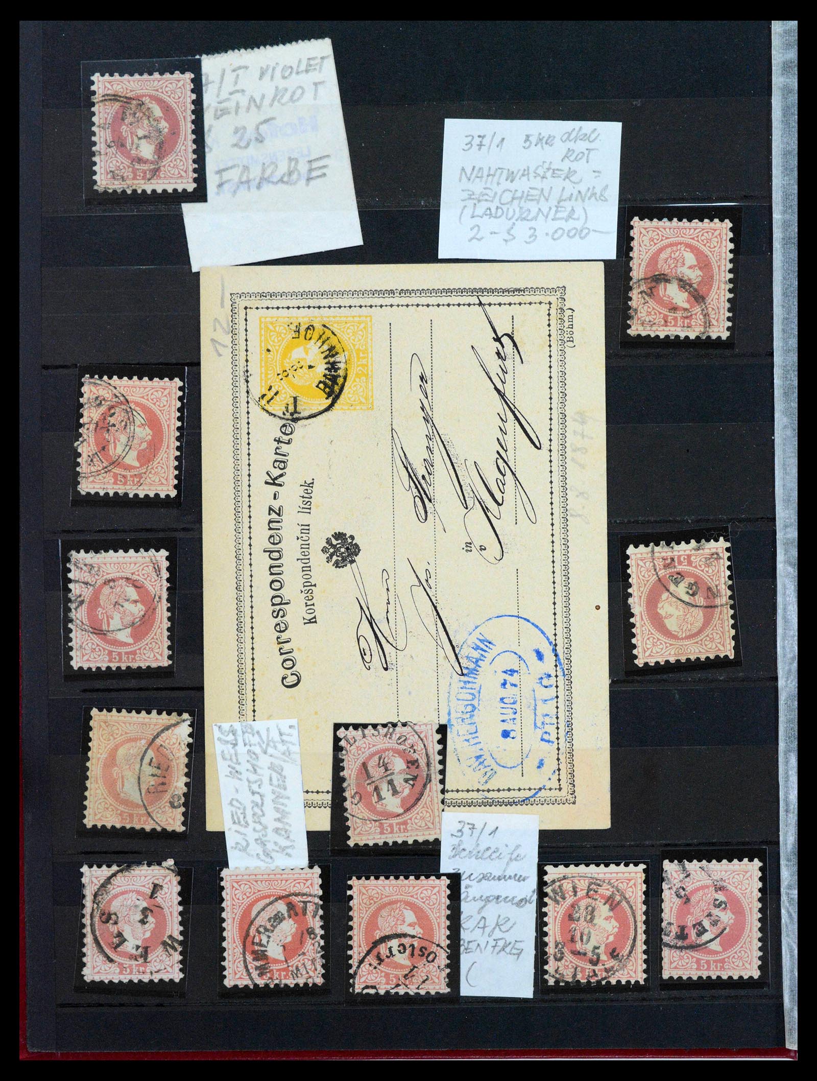 38593 0002 - Stamp collection 38593 Austria cancels 1852-1900.