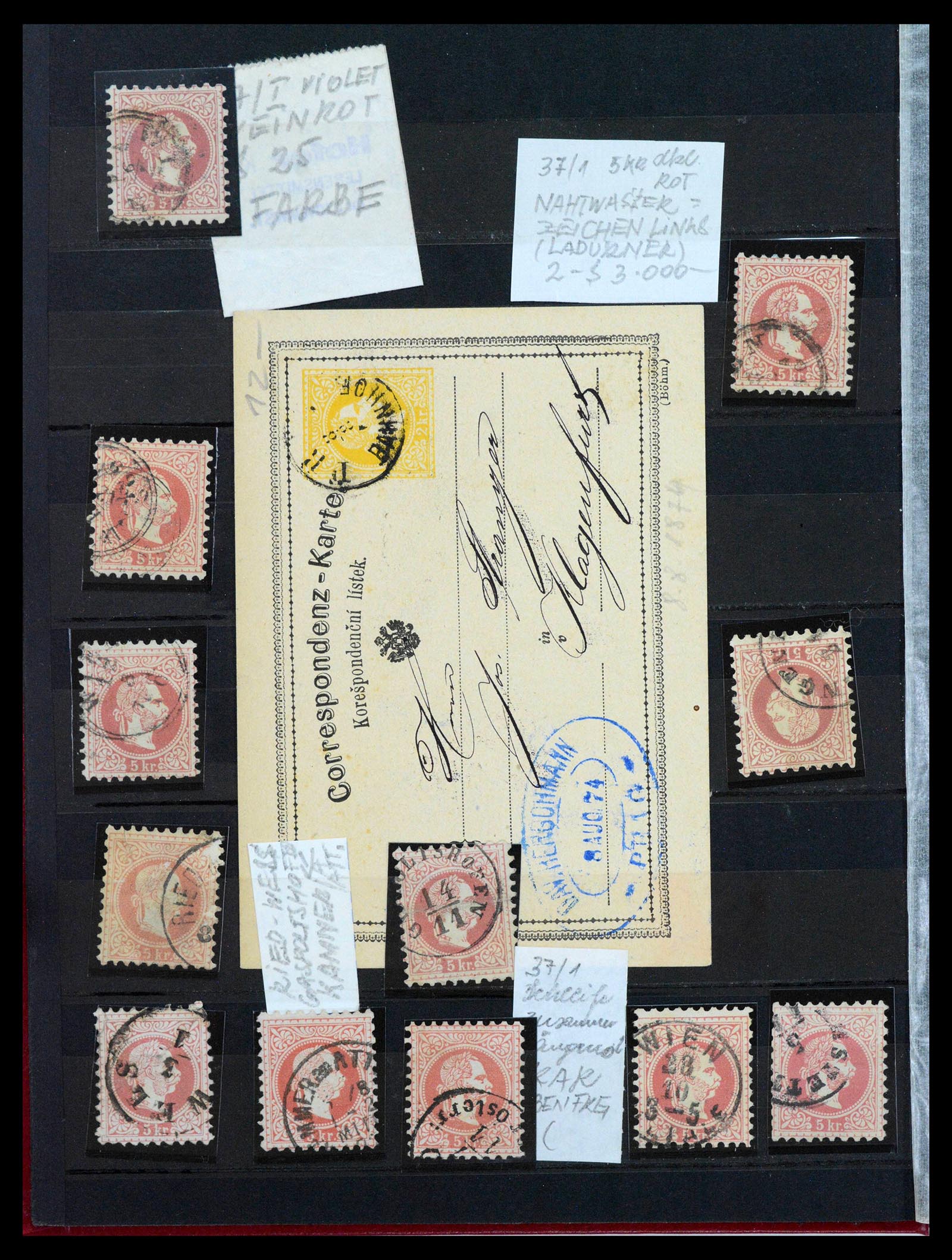 38593 0002 - Postzegelverzameling 38593 Oostenrijk stempels 1852-1900.