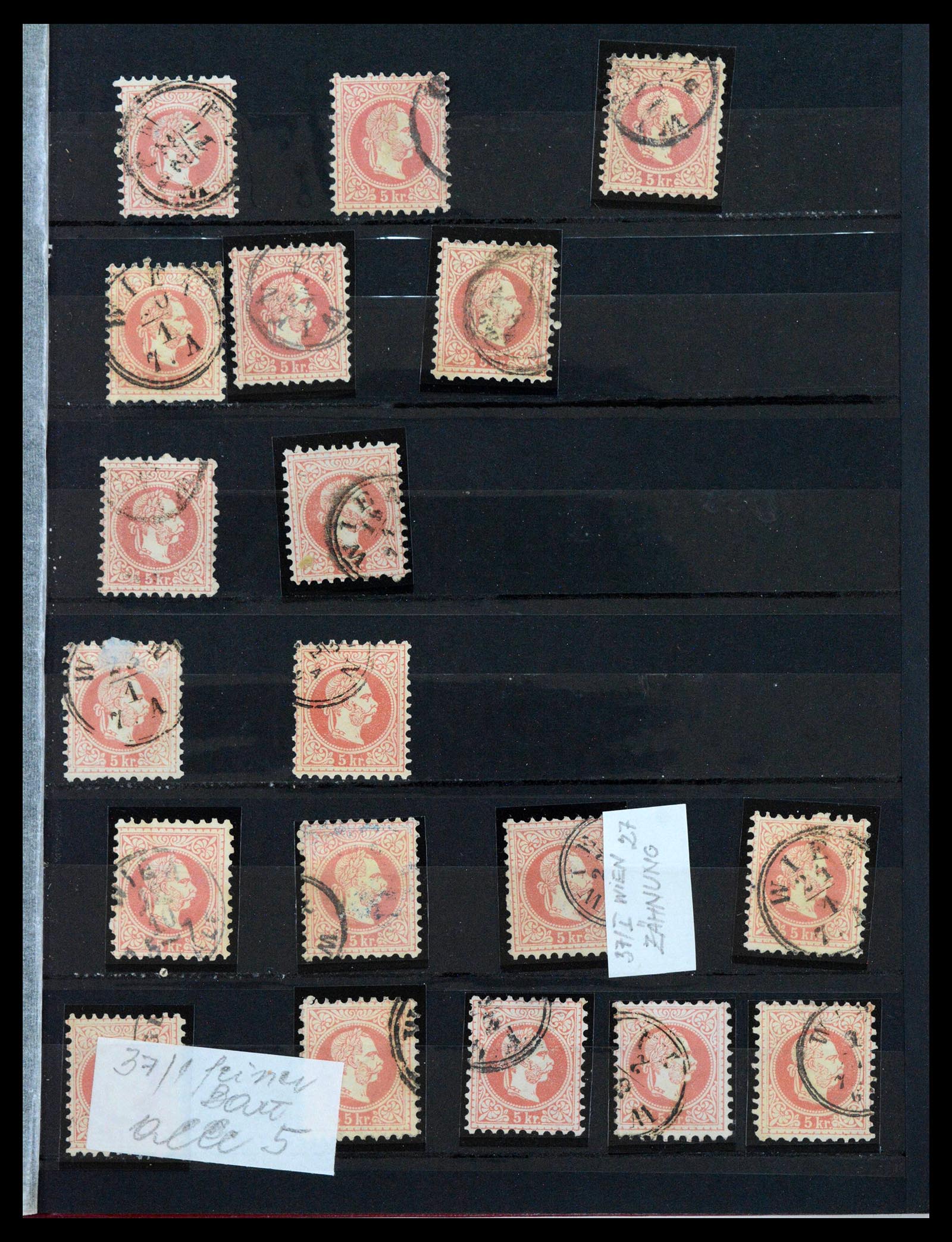38593 0003 - Stamp collection 38593 Austria cancels 1852-1900.