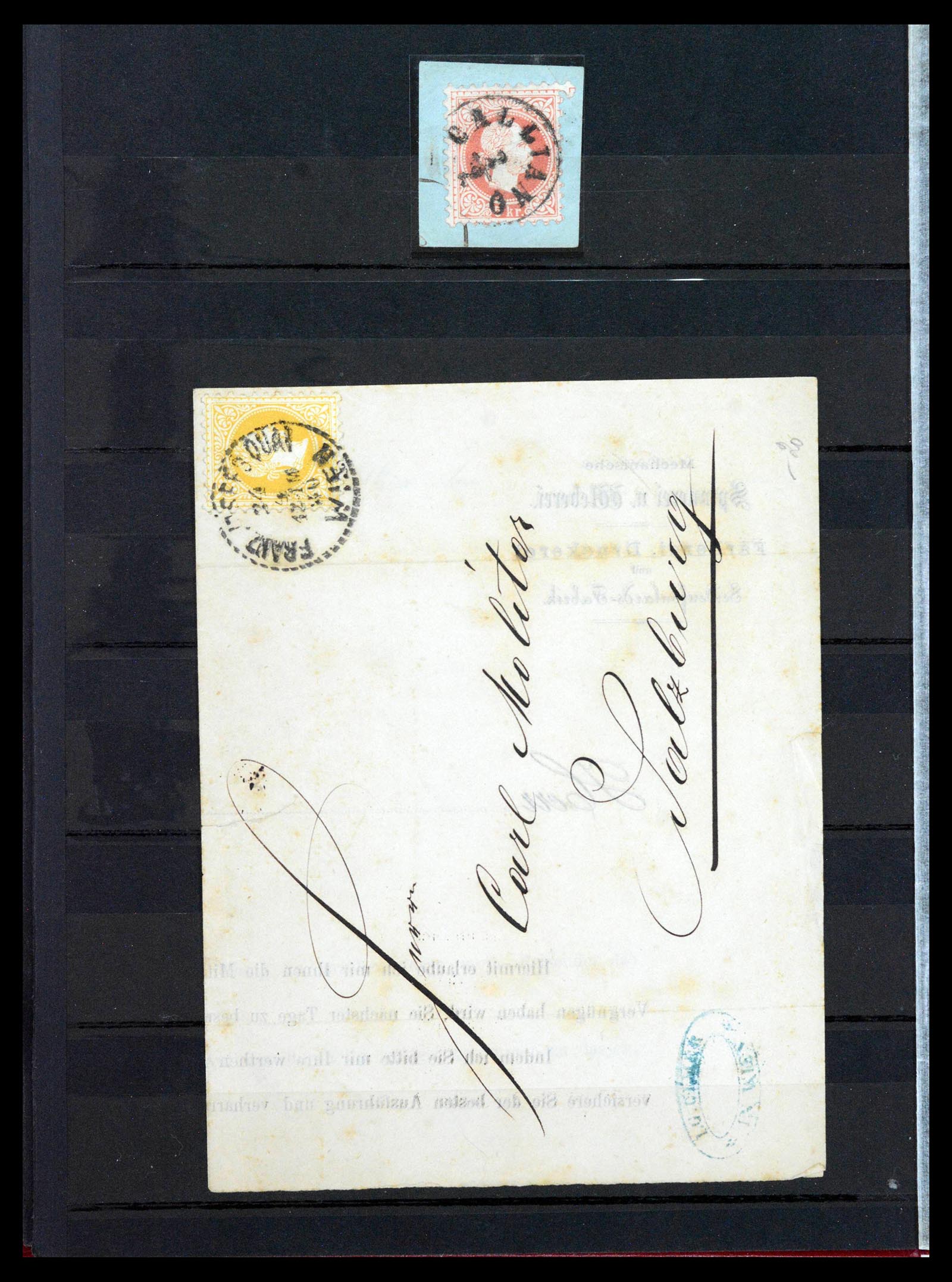 38593 0004 - Postzegelverzameling 38593 Oostenrijk stempels 1852-1900.
