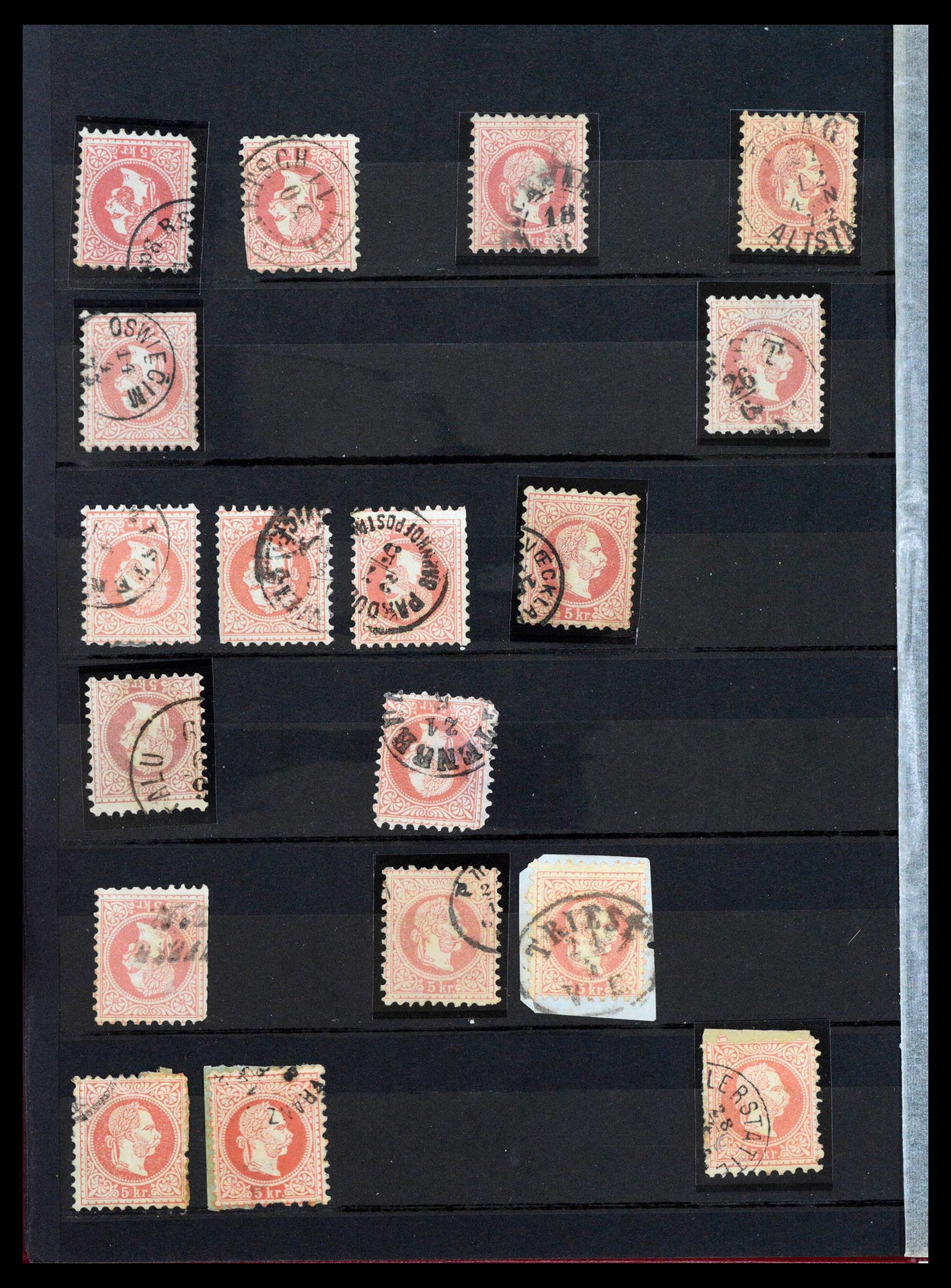 38593 0006 - Postzegelverzameling 38593 Oostenrijk stempels 1852-1900.