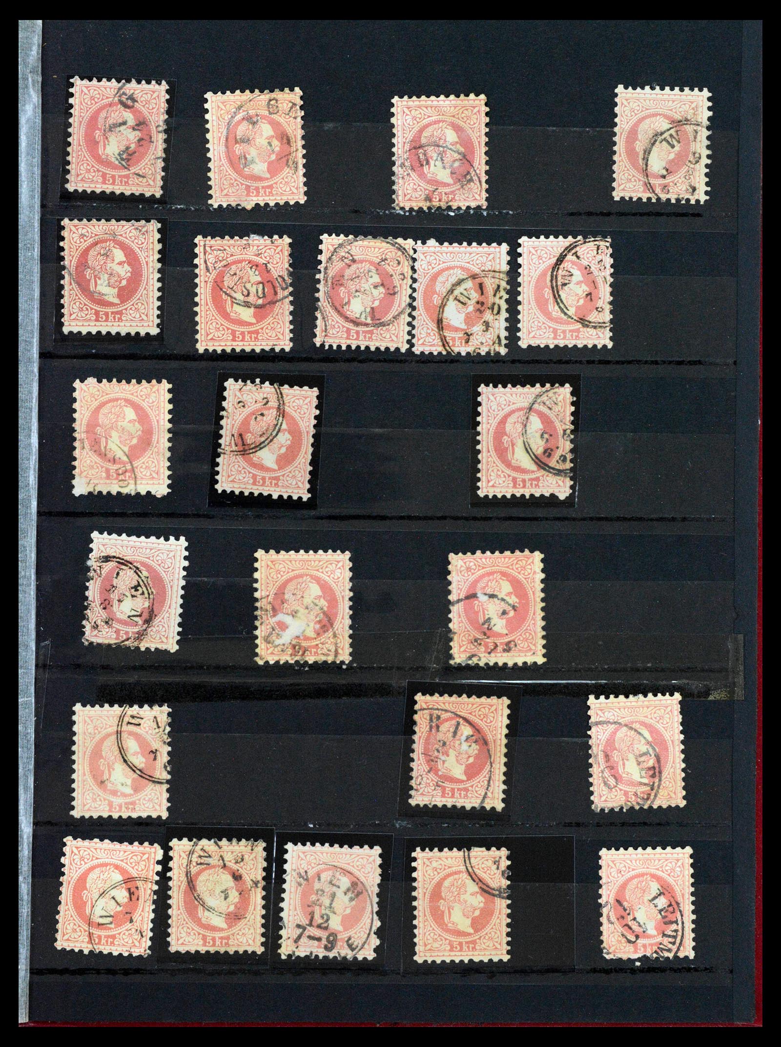 38593 0011 - Stamp collection 38593 Austria cancels 1852-1900.