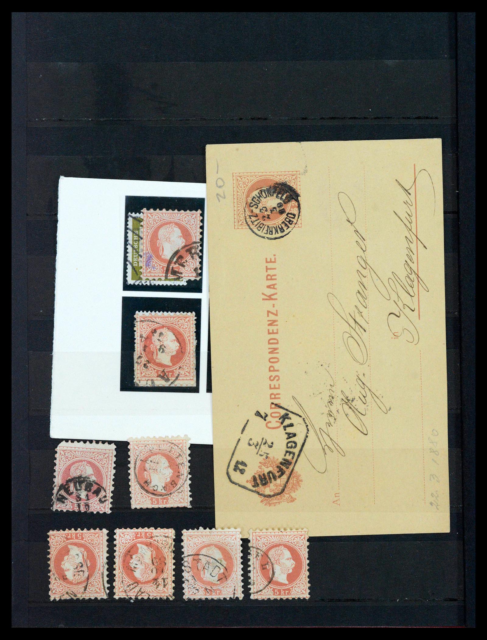 38593 0014 - Stamp collection 38593 Austria cancels 1852-1900.