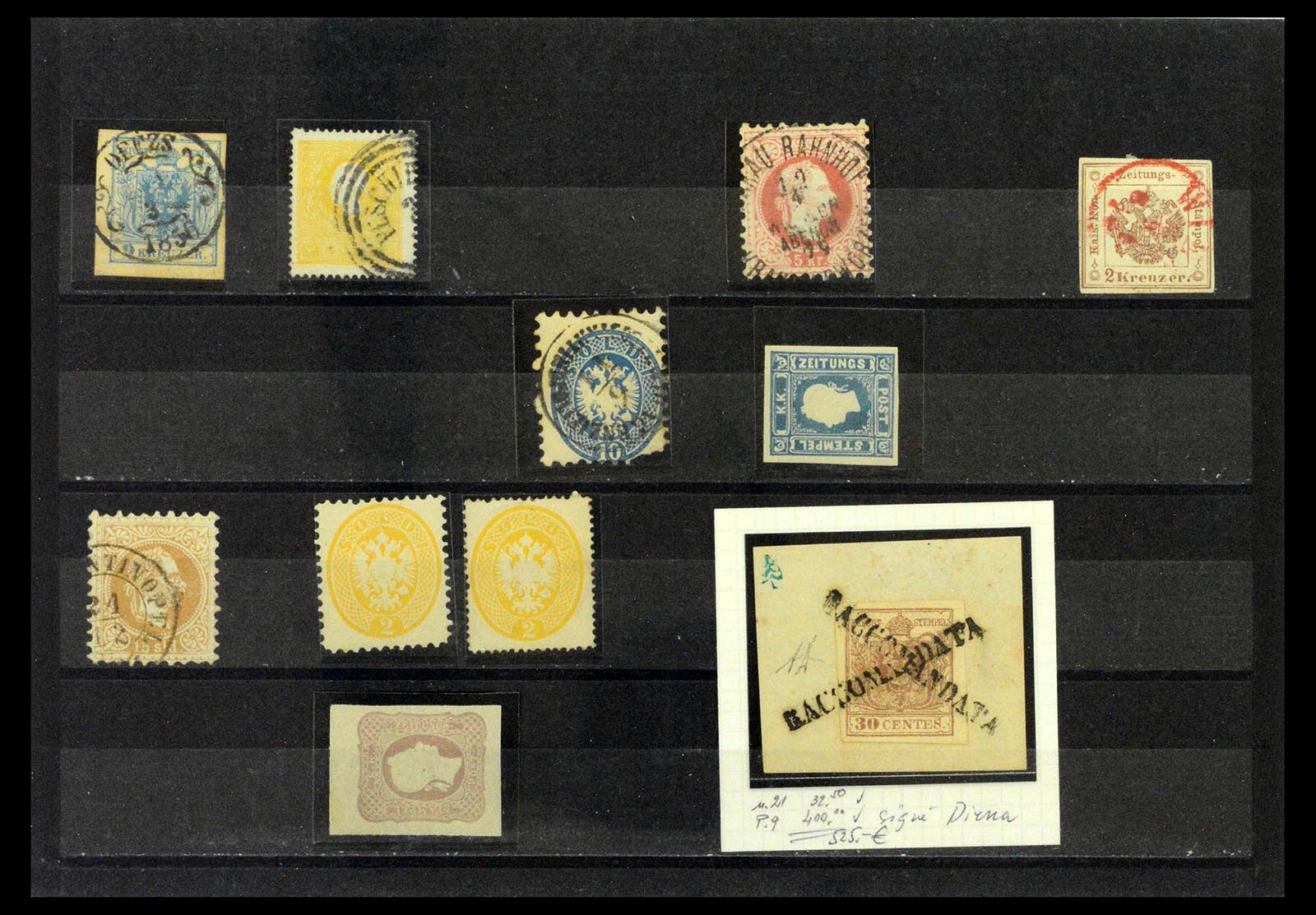 38593 0016 - Stamp collection 38593 Austria cancels 1852-1900.
