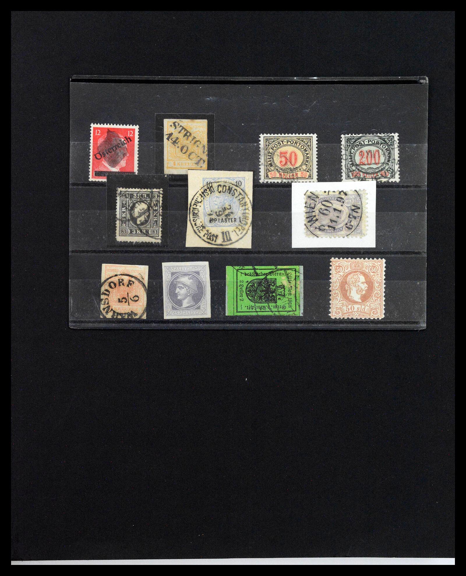 38593 0018 - Postzegelverzameling 38593 Oostenrijk stempels 1852-1900.