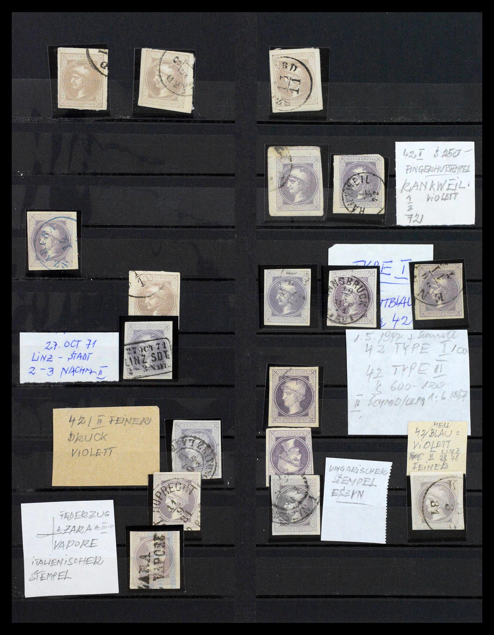 38593 0019 - Postzegelverzameling 38593 Oostenrijk stempels 1852-1900.