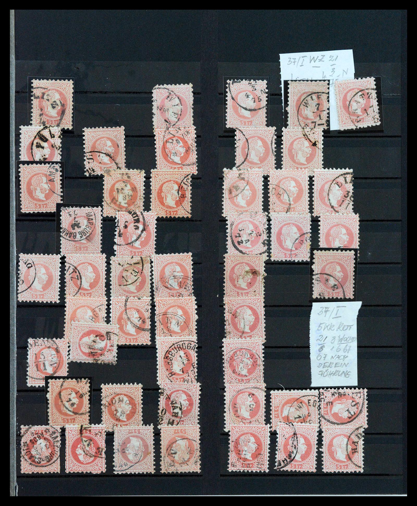 38593 0023 - Postzegelverzameling 38593 Oostenrijk stempels 1852-1900.