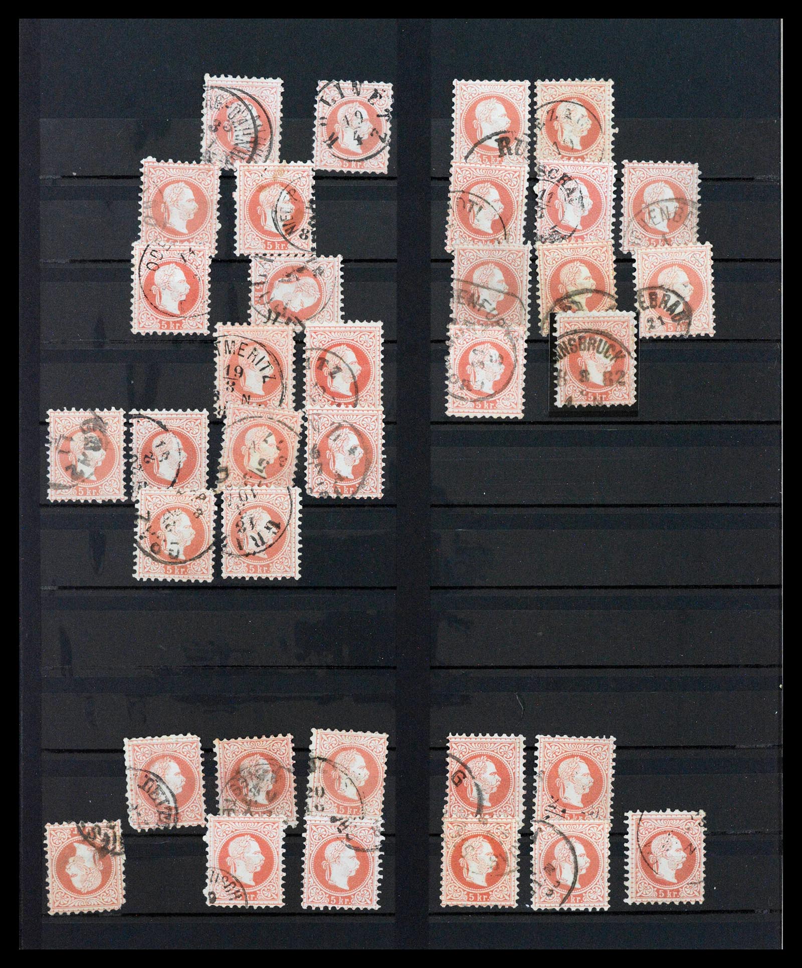 38593 0027 - Postzegelverzameling 38593 Oostenrijk stempels 1852-1900.