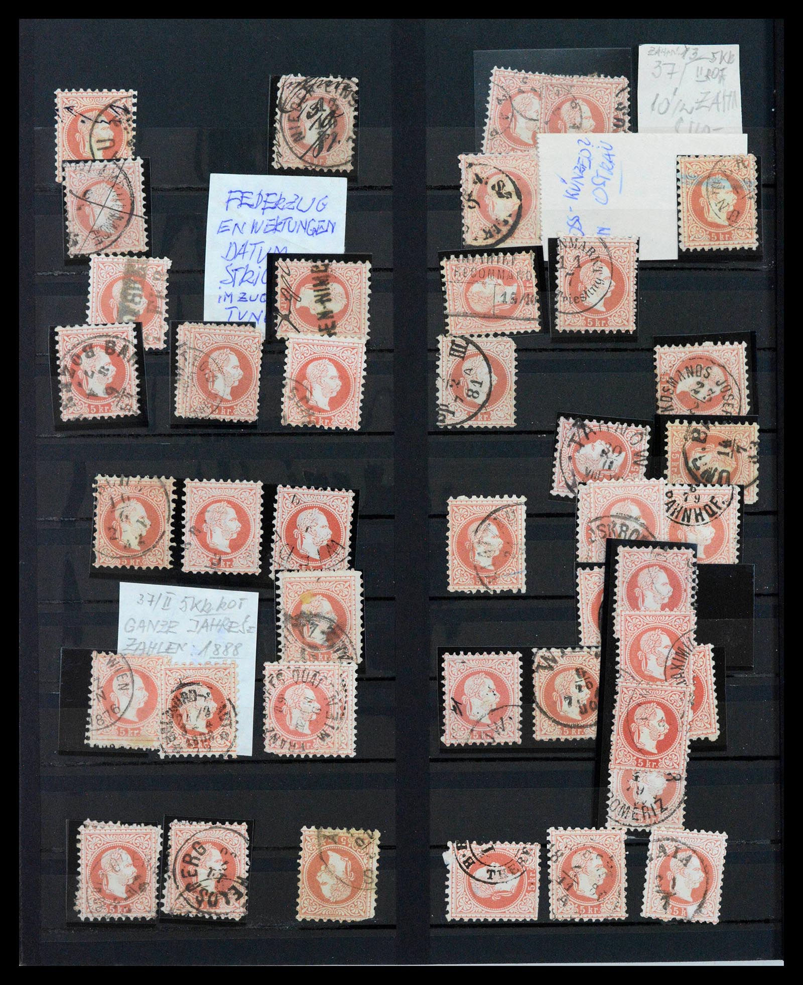 38593 0029 - Postzegelverzameling 38593 Oostenrijk stempels 1852-1900.