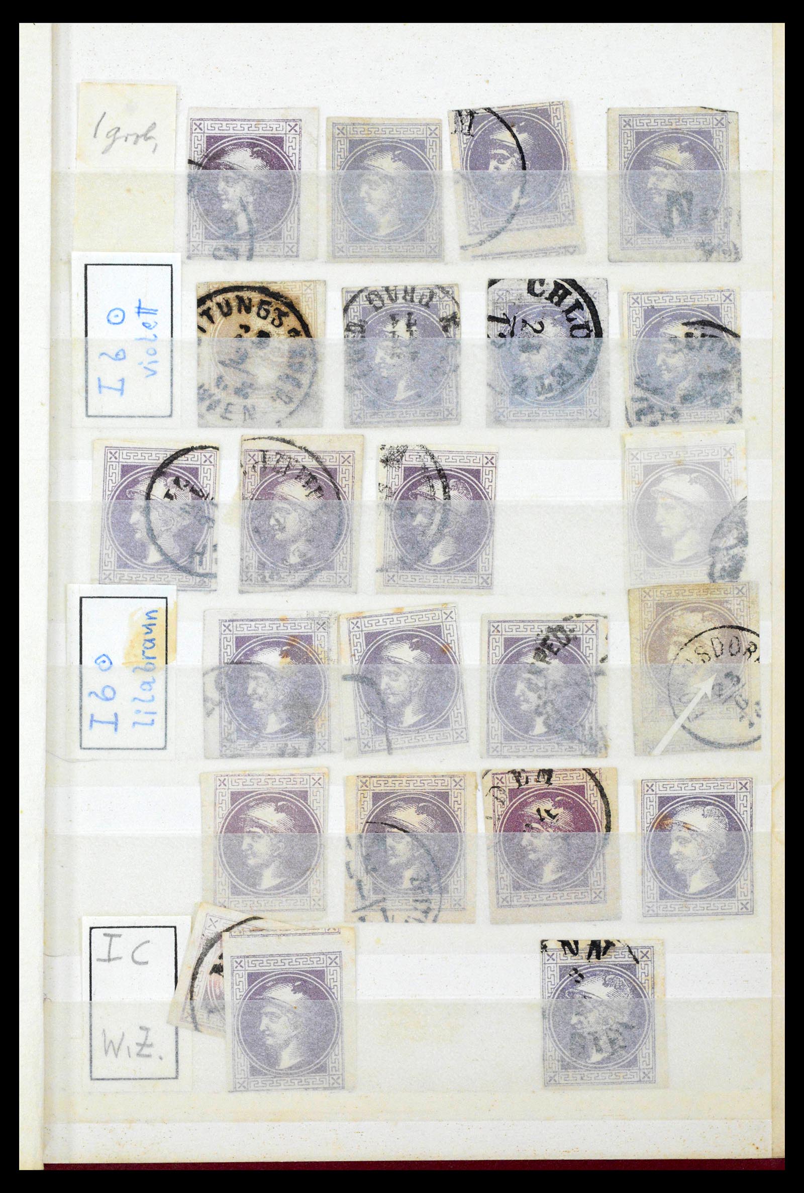 38593 0030 - Postzegelverzameling 38593 Oostenrijk stempels 1852-1900.