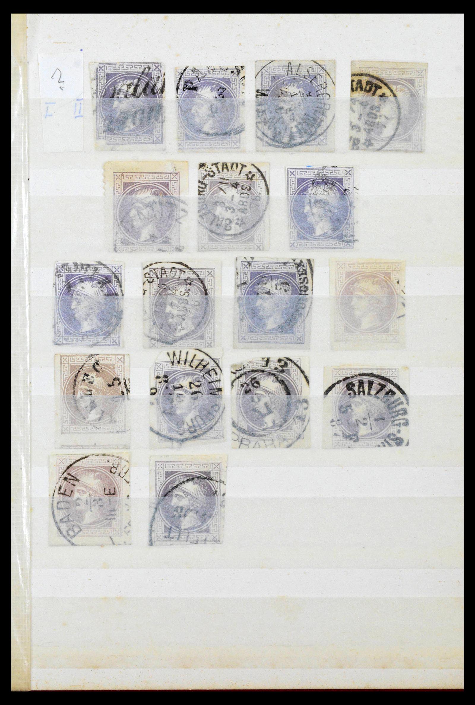38593 0036 - Postzegelverzameling 38593 Oostenrijk stempels 1852-1900.