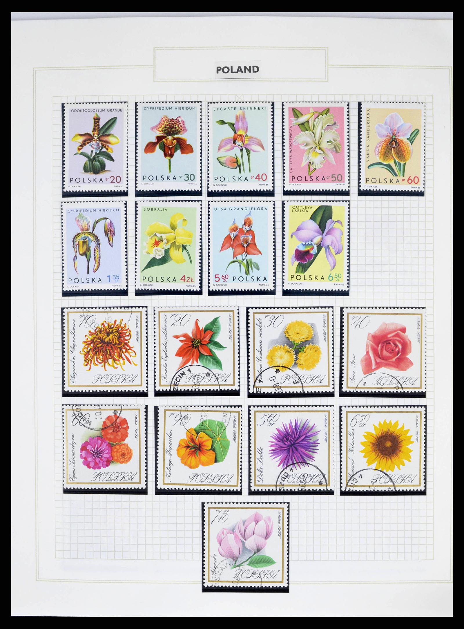38594 0003 - Stamp collection 38594 Thematic collection Flowers until 2013.
