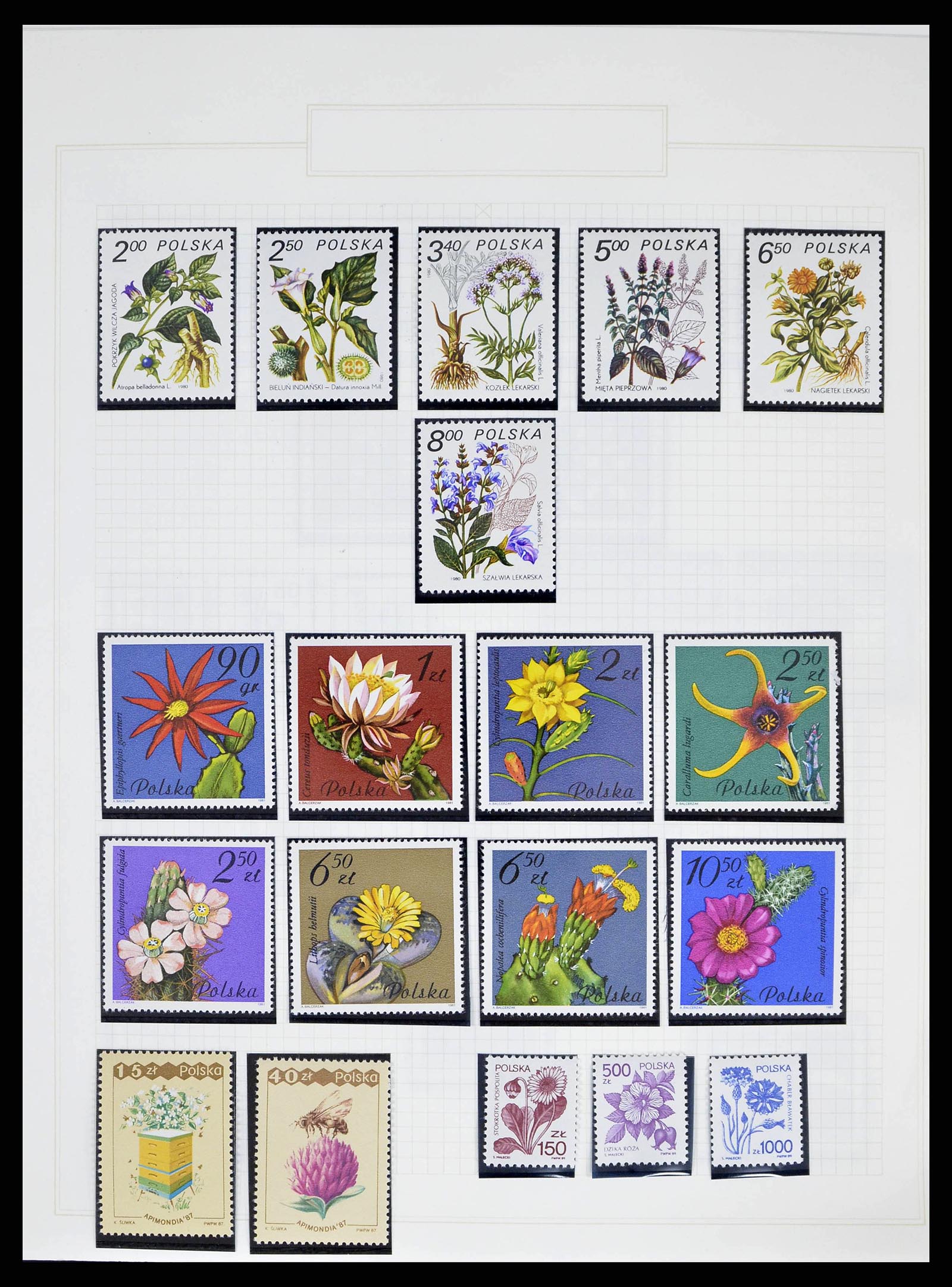 38594 0008 - Stamp collection 38594 Thematic collection Flowers until 2013.