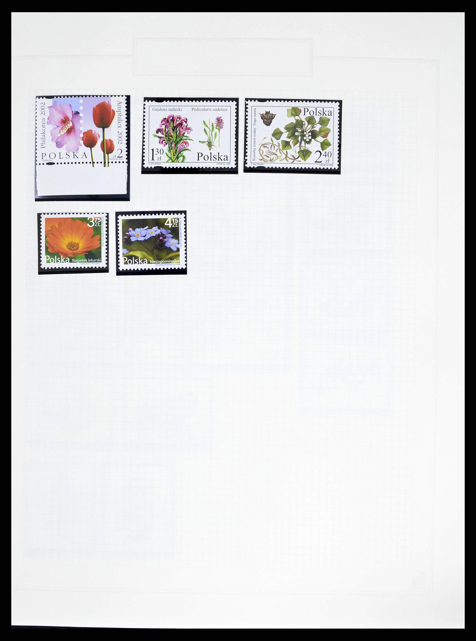 38594 0010 - Stamp collection 38594 Thematic collection Flowers until 2013.