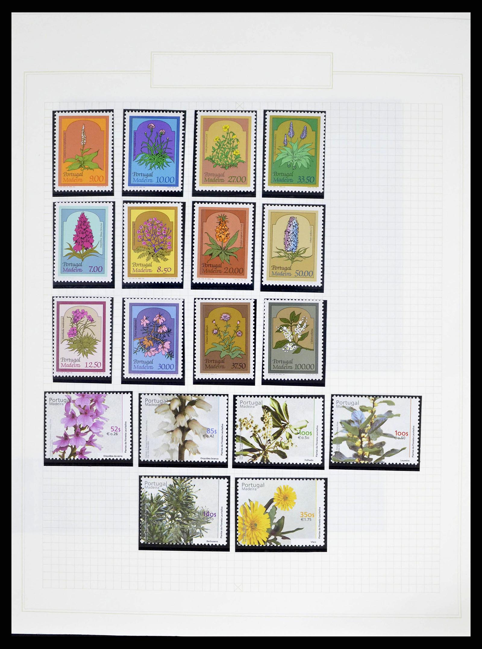 38594 0013 - Stamp collection 38594 Thematic collection Flowers until 2013.