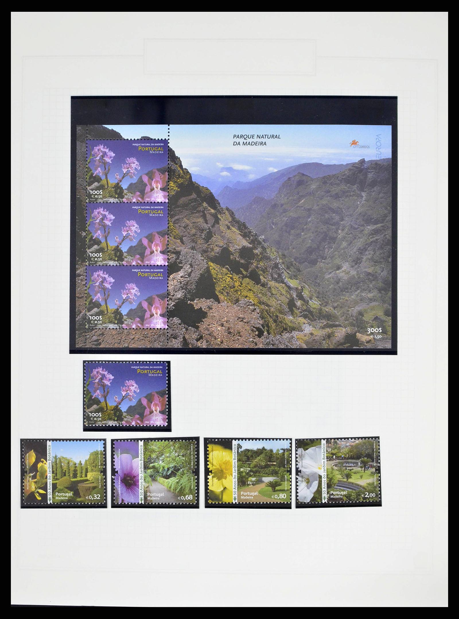 38594 0014 - Stamp collection 38594 Thematic collection Flowers until 2013.