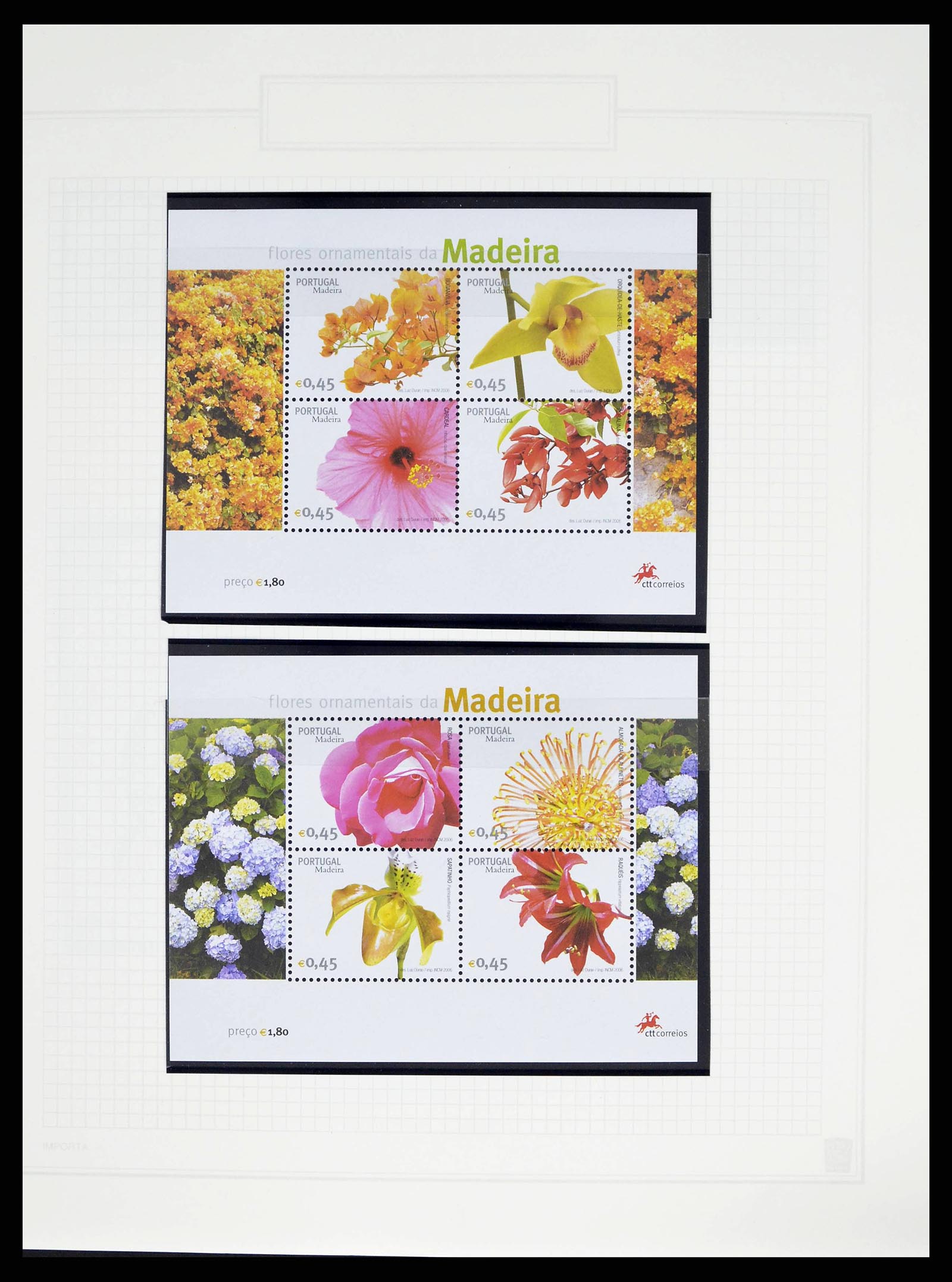 38594 0015 - Stamp collection 38594 Thematic collection Flowers until 2013.