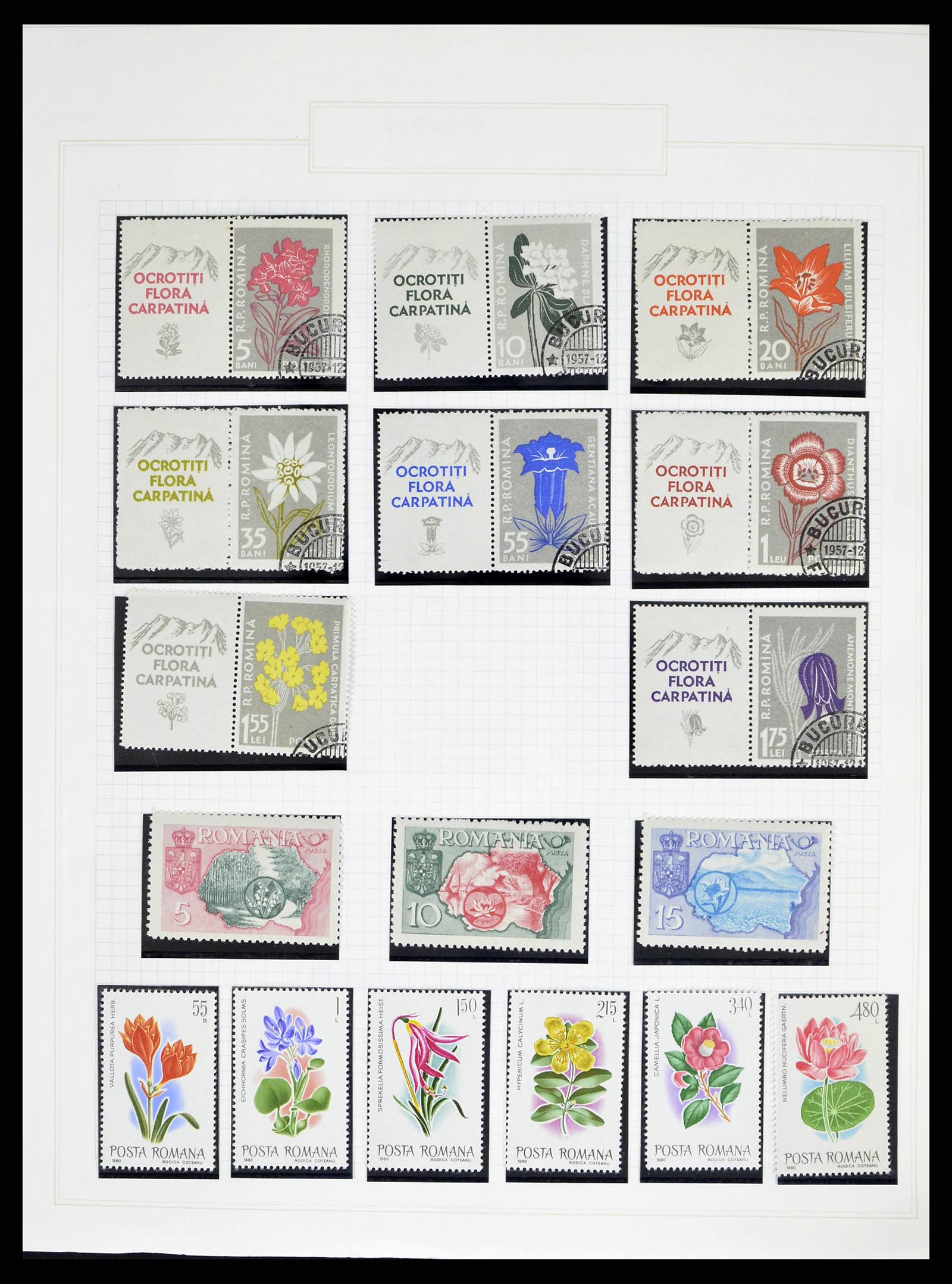 38594 0018 - Stamp collection 38594 Thematic collection Flowers until 2013.