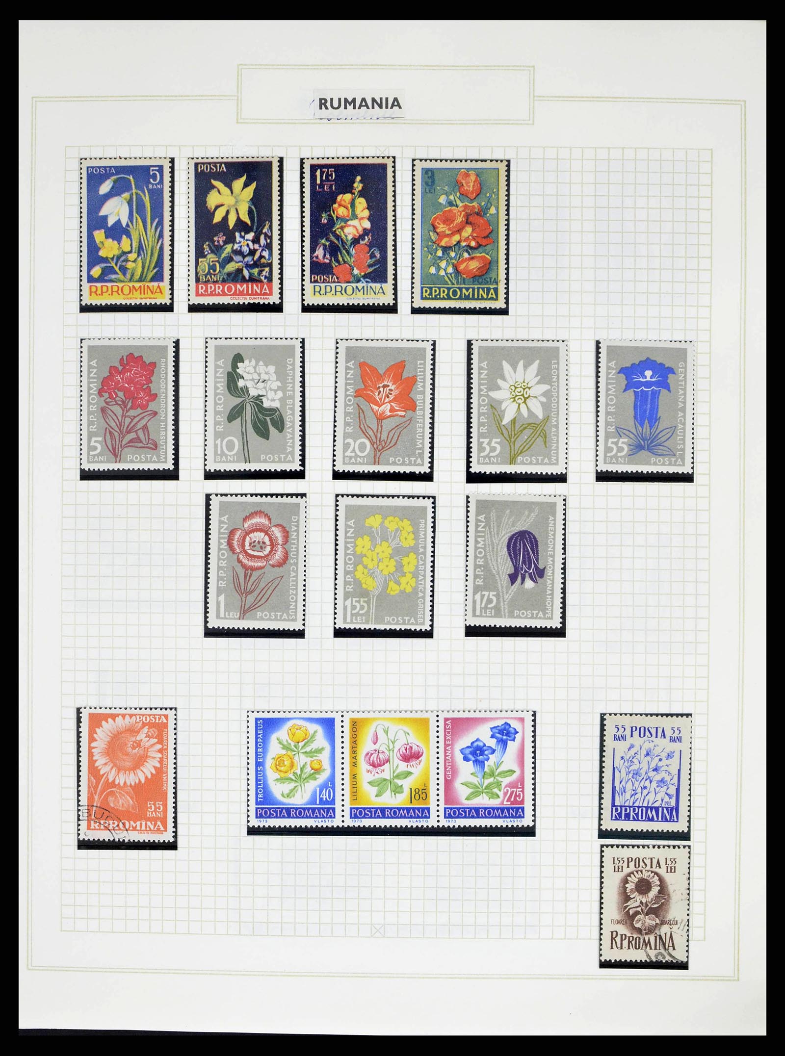 38594 0019 - Stamp collection 38594 Thematic collection Flowers until 2013.