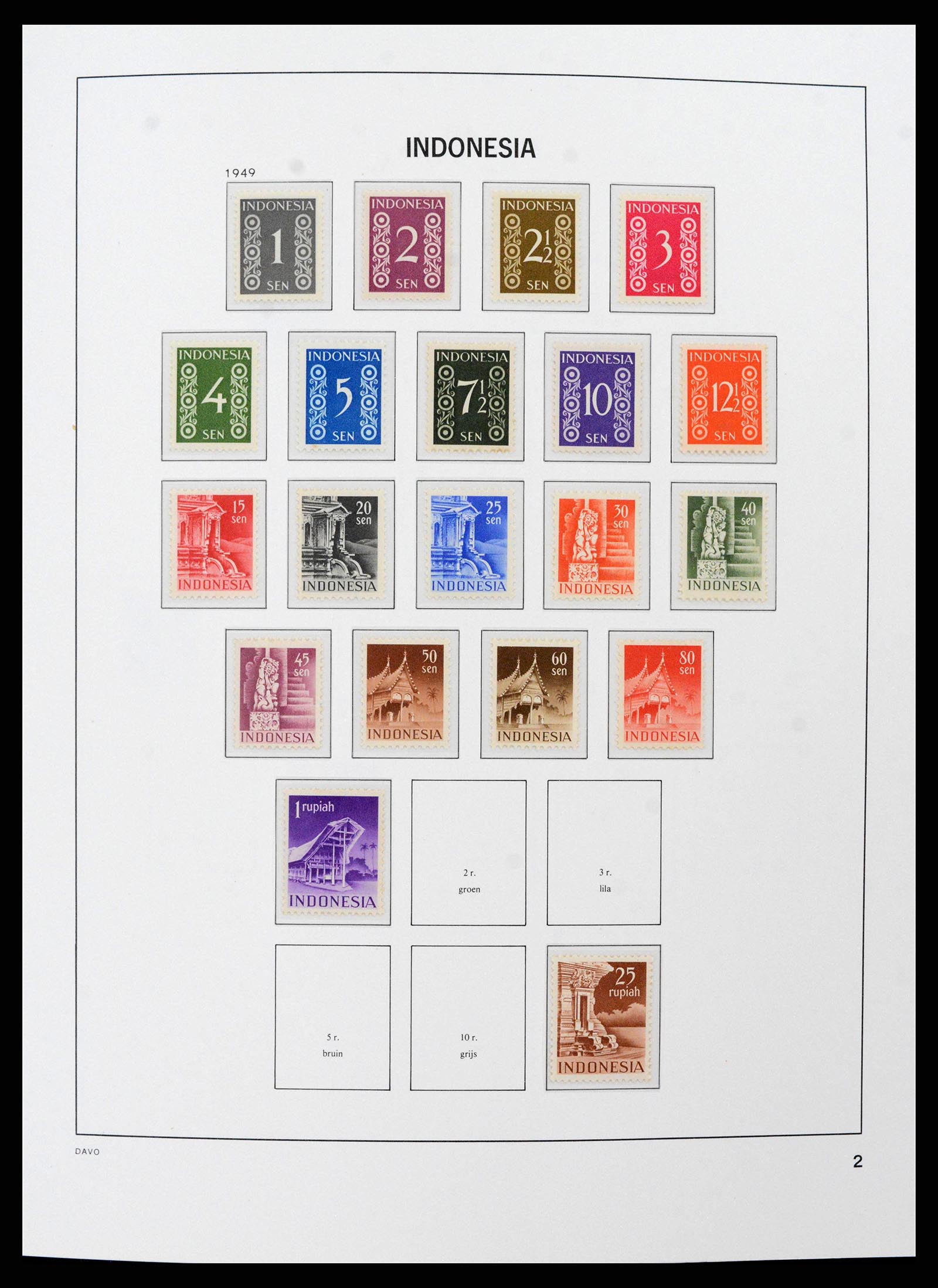 38597 0002 - Postzegelverzameling 38597 Indonesië 1949-2003.