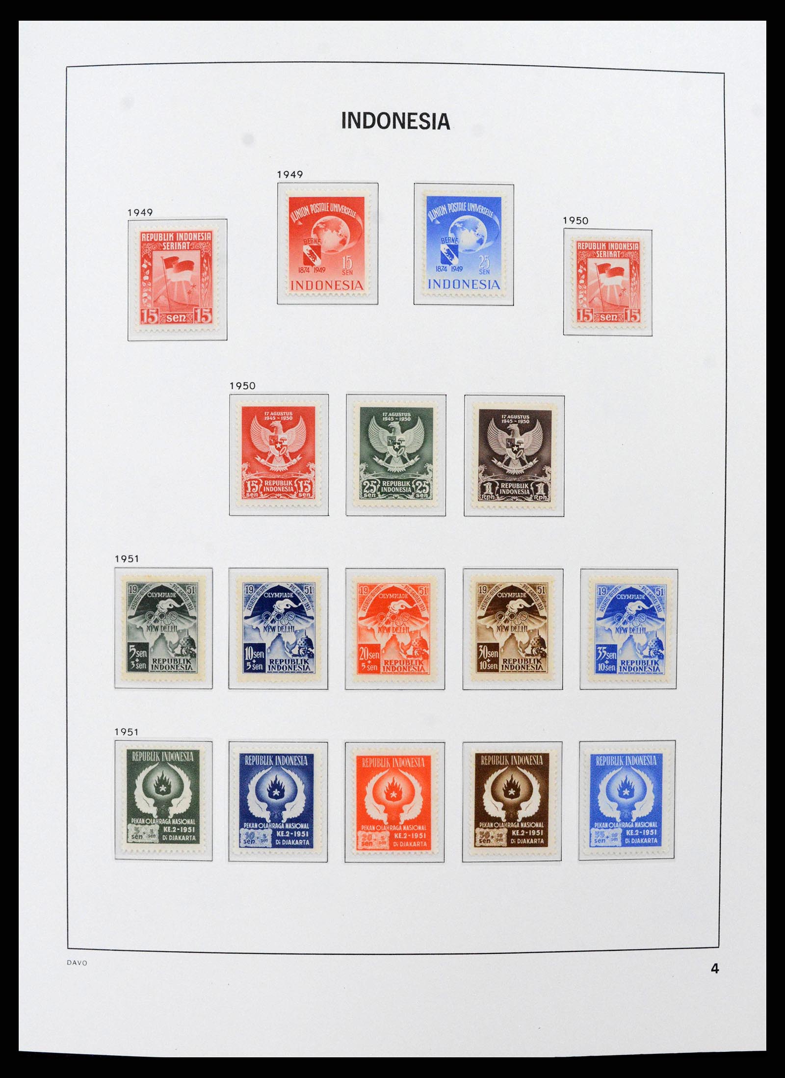 38597 0003 - Postzegelverzameling 38597 Indonesië 1949-2003.