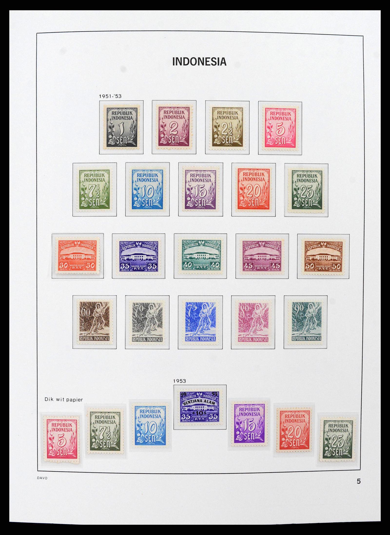 38597 0004 - Postzegelverzameling 38597 Indonesië 1949-2003.