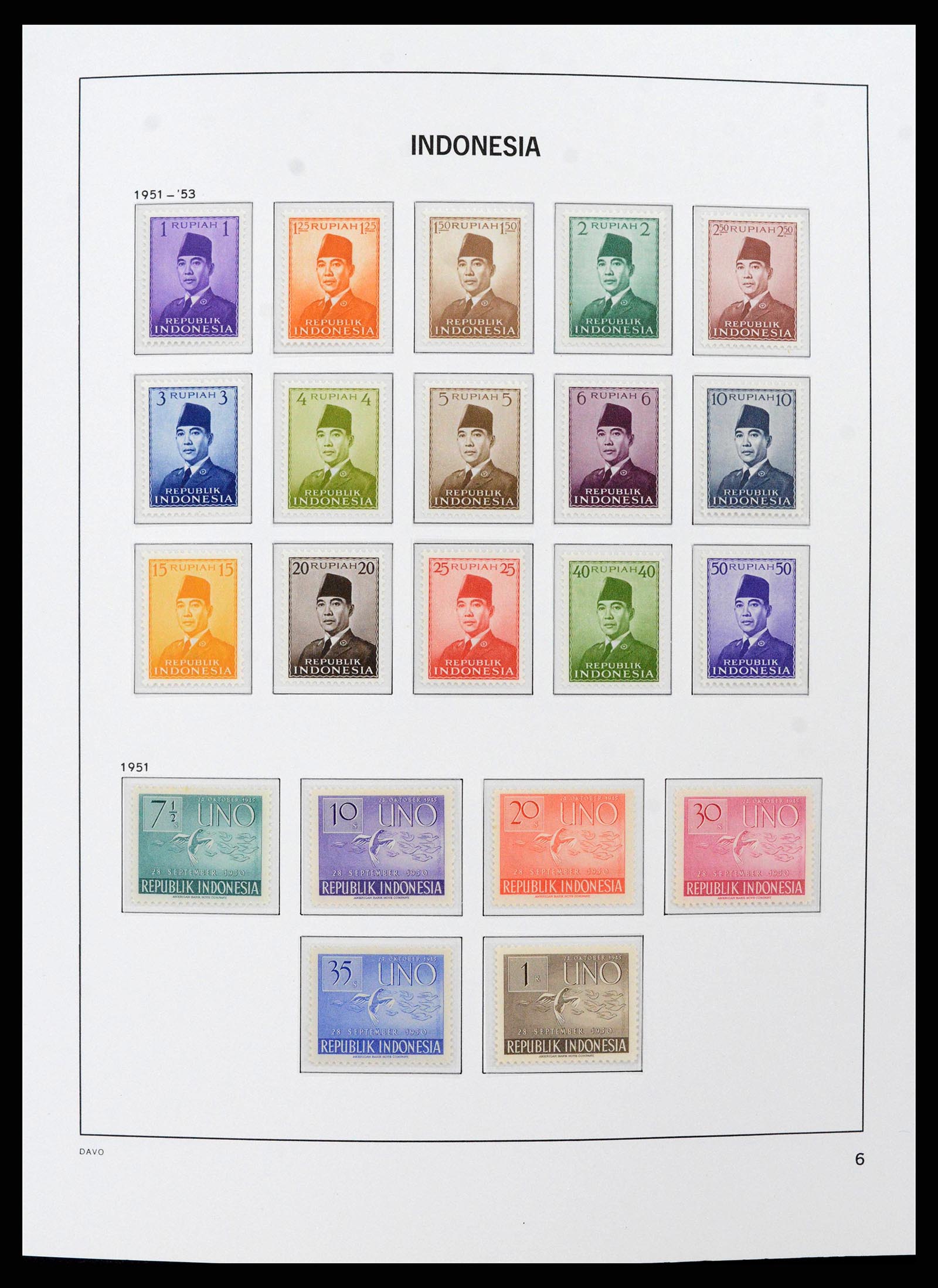 38597 0005 - Postzegelverzameling 38597 Indonesië 1949-2003.