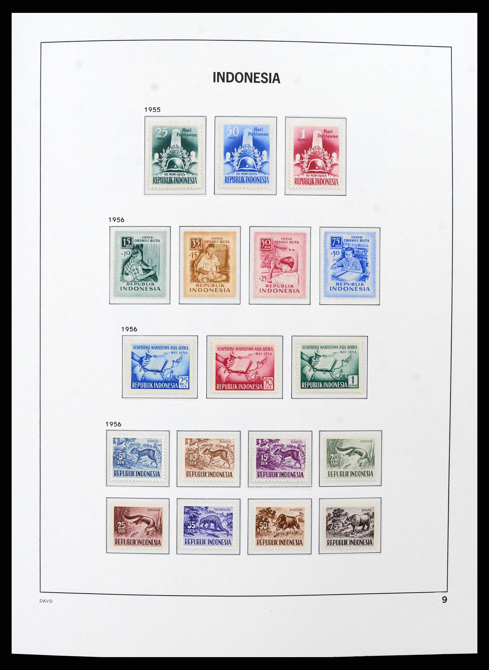 38597 0008 - Postzegelverzameling 38597 Indonesië 1949-2003.